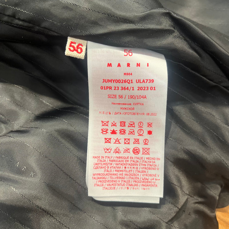 MARNI/Leather Jkt/56/Leather/CML/leather sueded track jacker