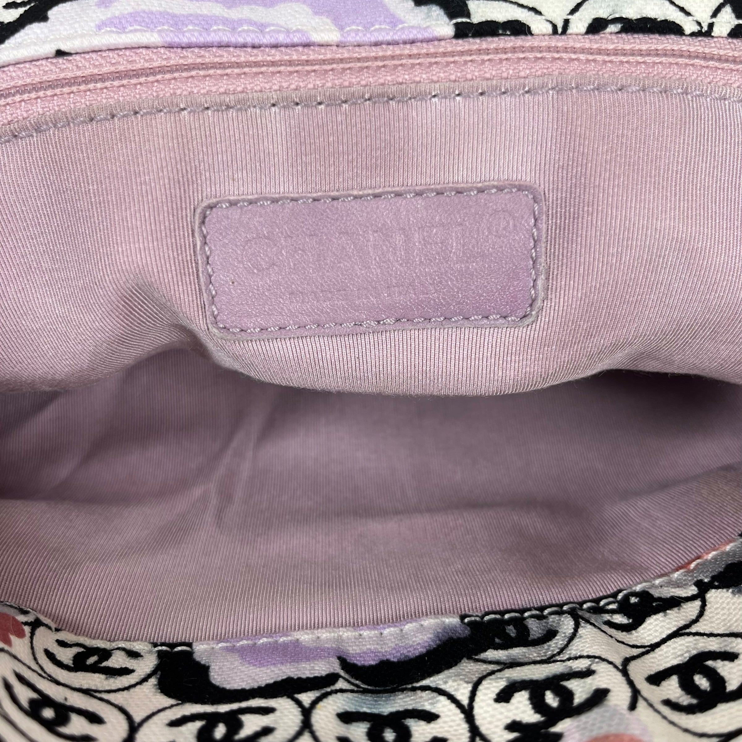 CHANEL/Tote Bag/Floral Pattern/Cotton/PNK/caneilla tote view 5