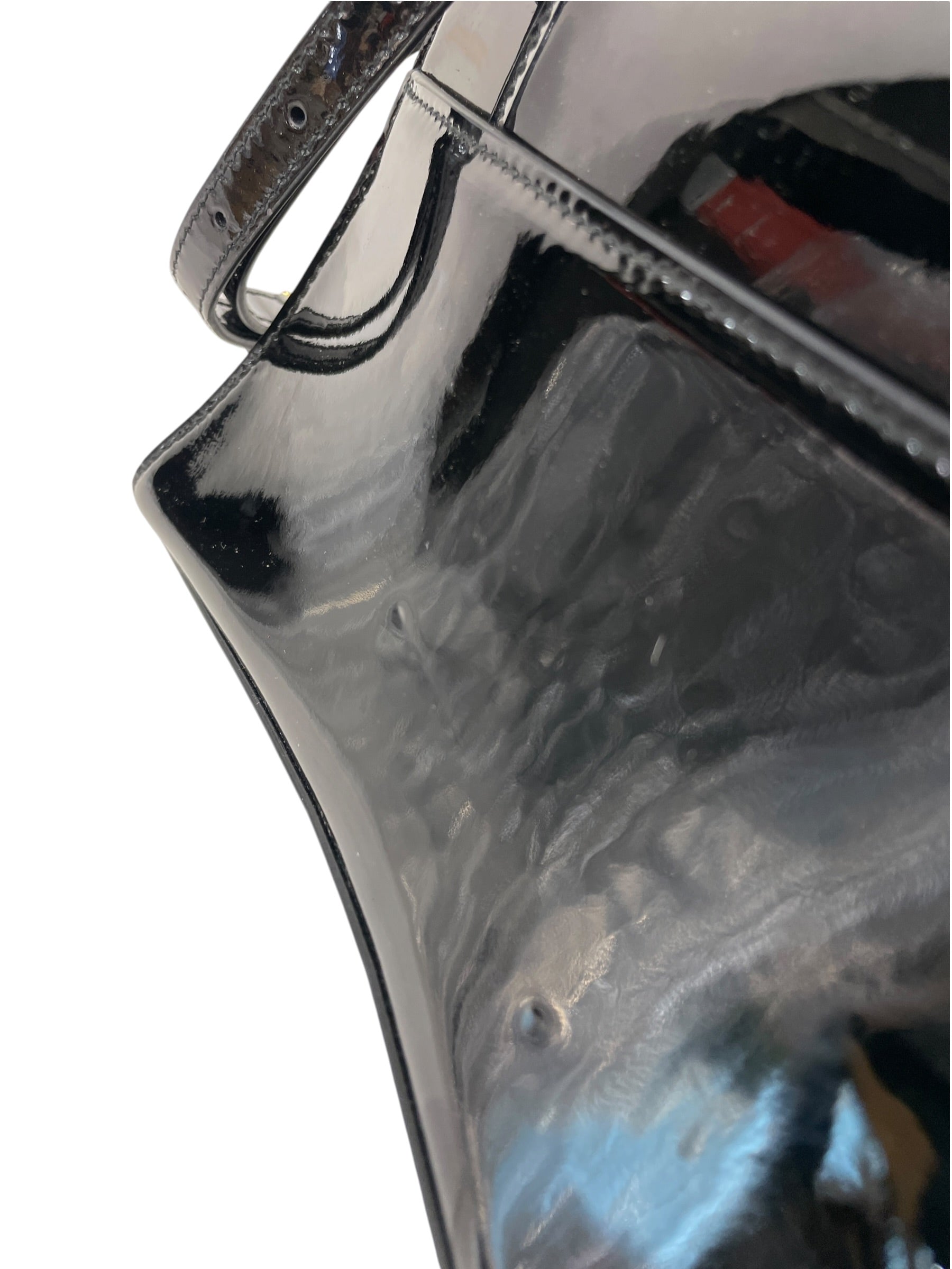 BALENCIAGA/Cross Body Bag/Leather/Black/Lamborghini hourglass patent view 7