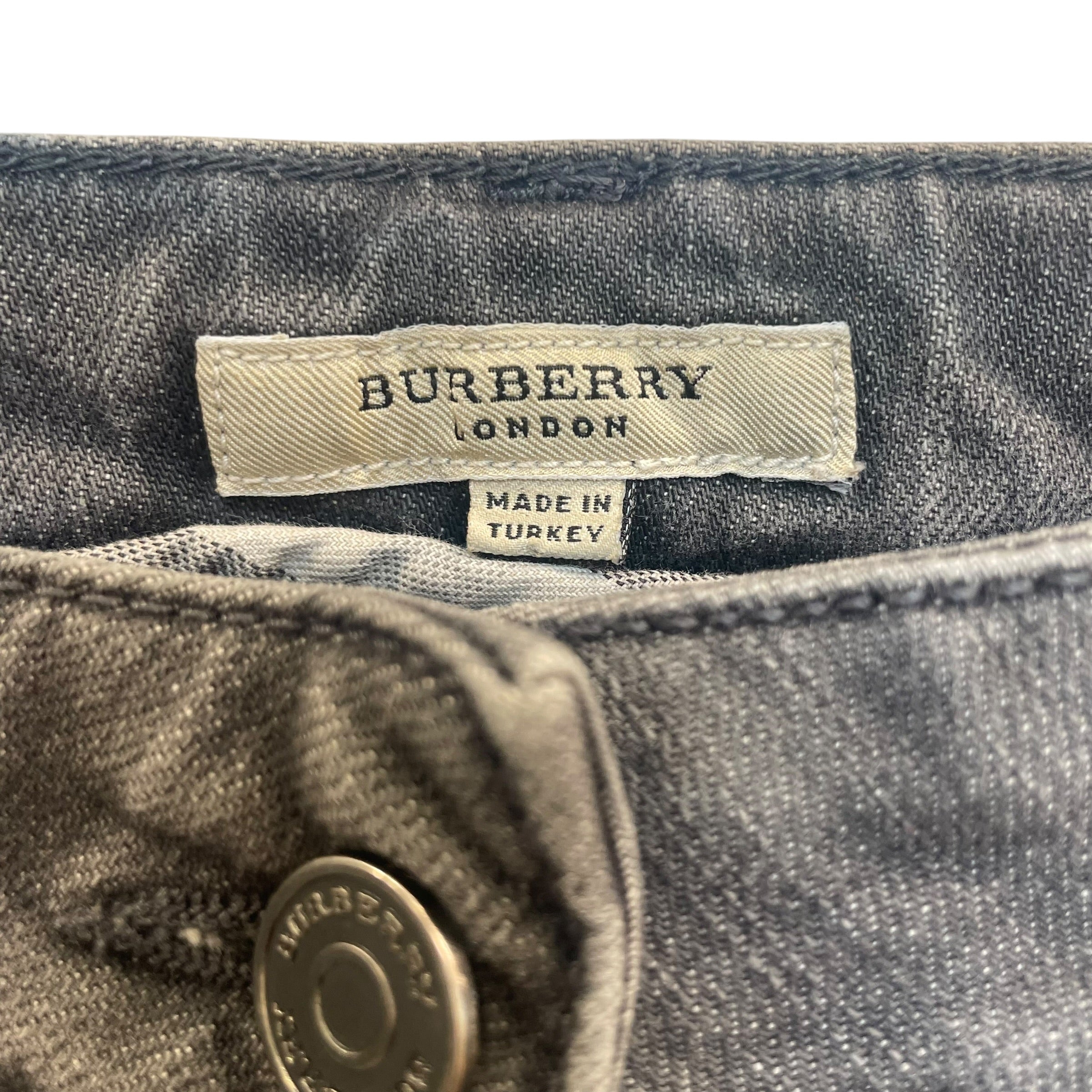 BURBERRY LONDON/Bootcut Pants/29/Denim/GRY/SLV HARDWARE/POCKET POINTS view 3
