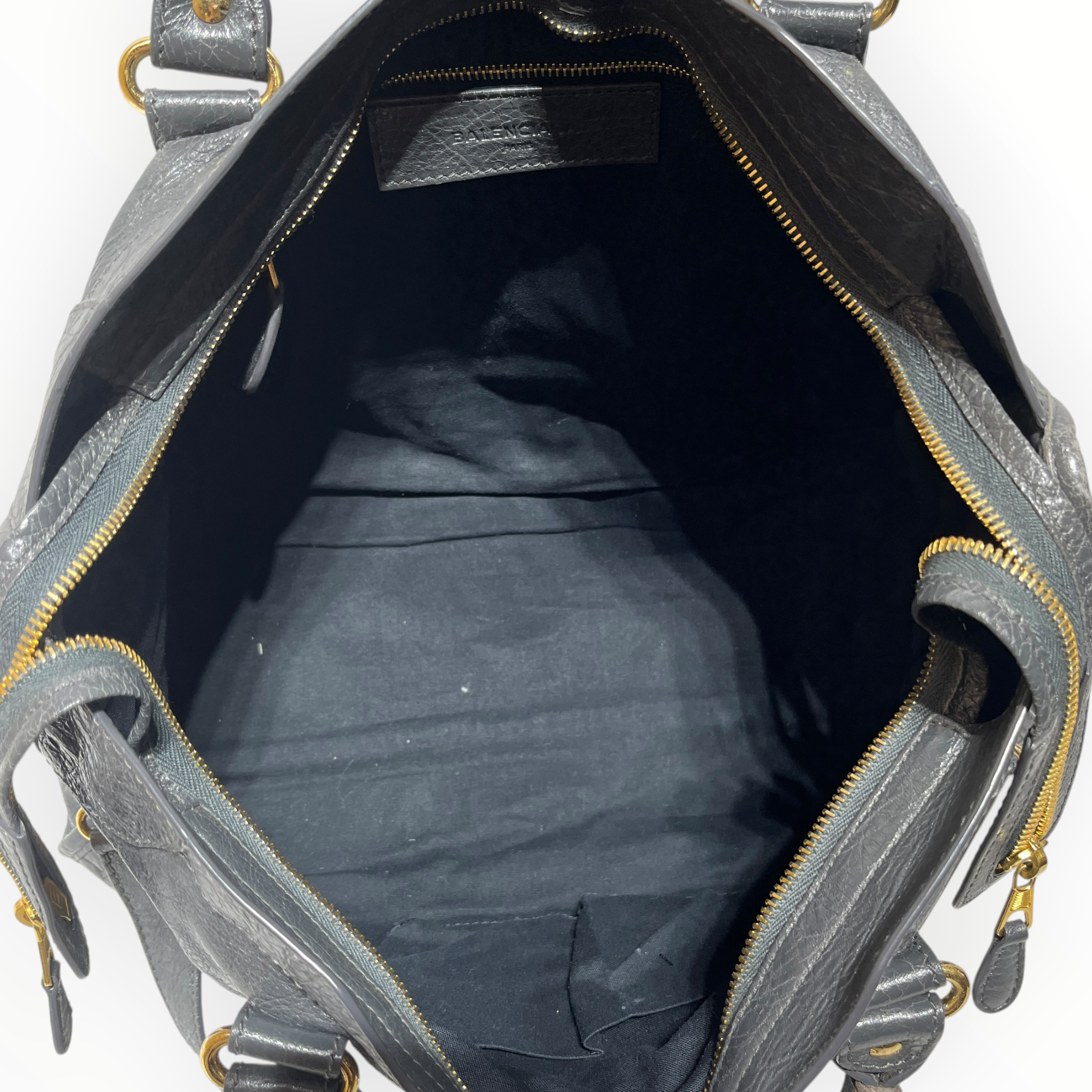 BALENCIAGA/Bag/Leather/BLK/GLD HARDWARE CITY view 4