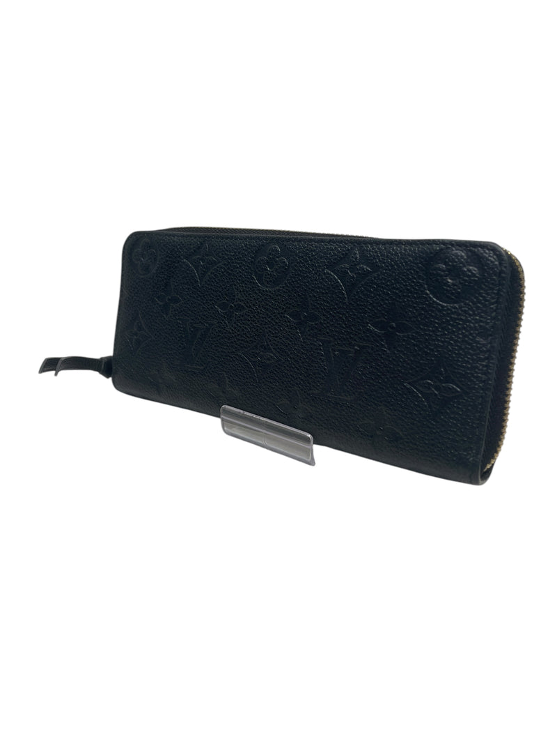 LOUIS VUITTON/Long Wallet/Monogram/Leather/BLK/