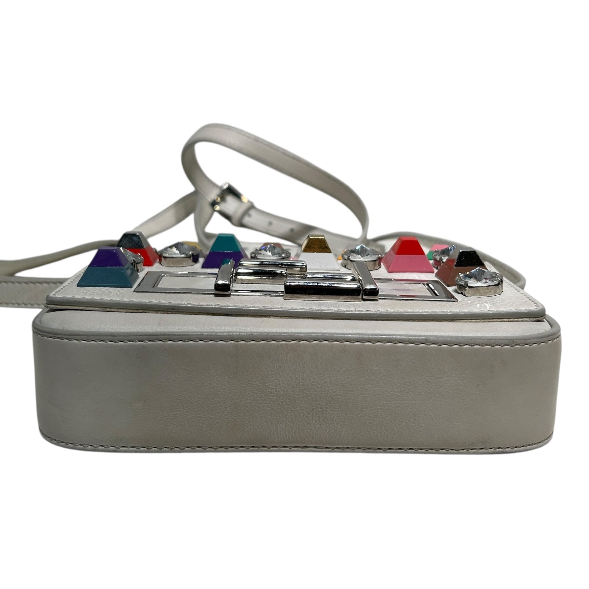 FENDI/Bag/WHT/RAINBOW GEMSTONE DETAILS view 4
