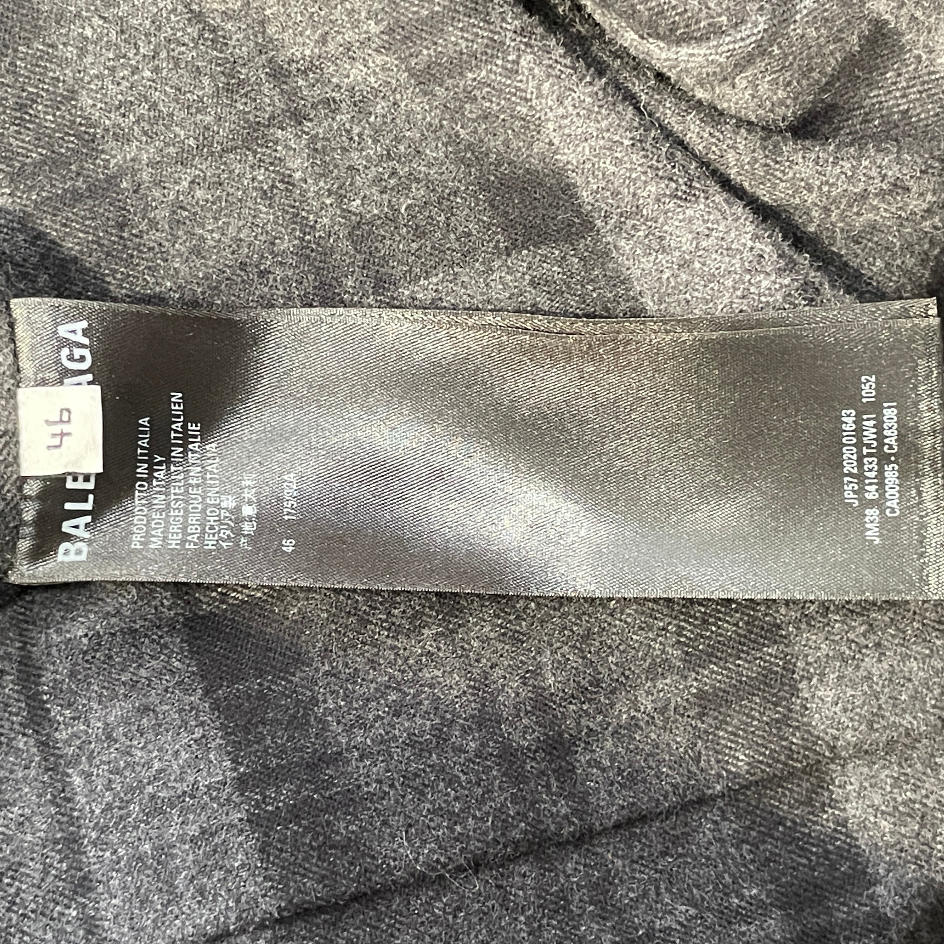 BALENCIAGA/Trench Coat/46/Denim/BLK/All Over Print/ALLOVER LOGO view 4
