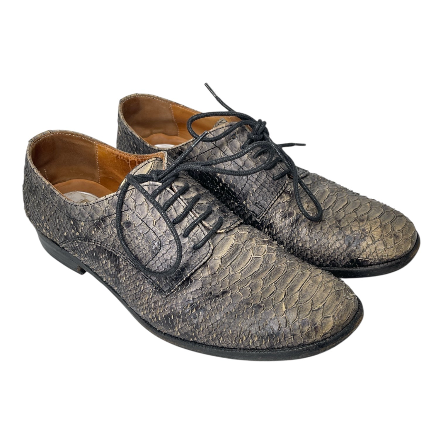 Maison Martin Margiela/Dress Shoes/EU 37/Animal Pattern/GRY/snakeskin derby vibram view 1
