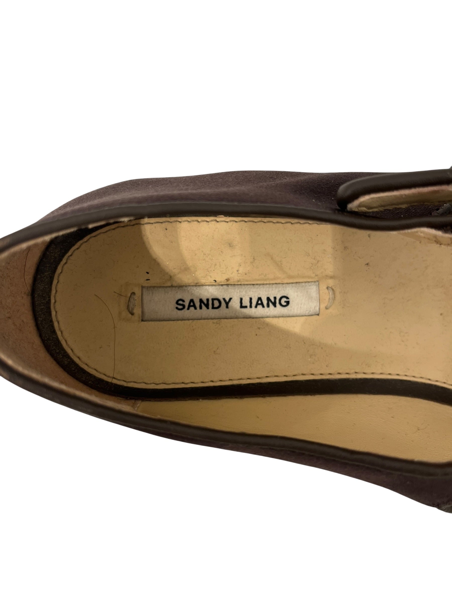 Sandy Liang/Flat Shoes/EU 41/BRW/TOP BUCKLE BROWN WOOD SOLE view 3