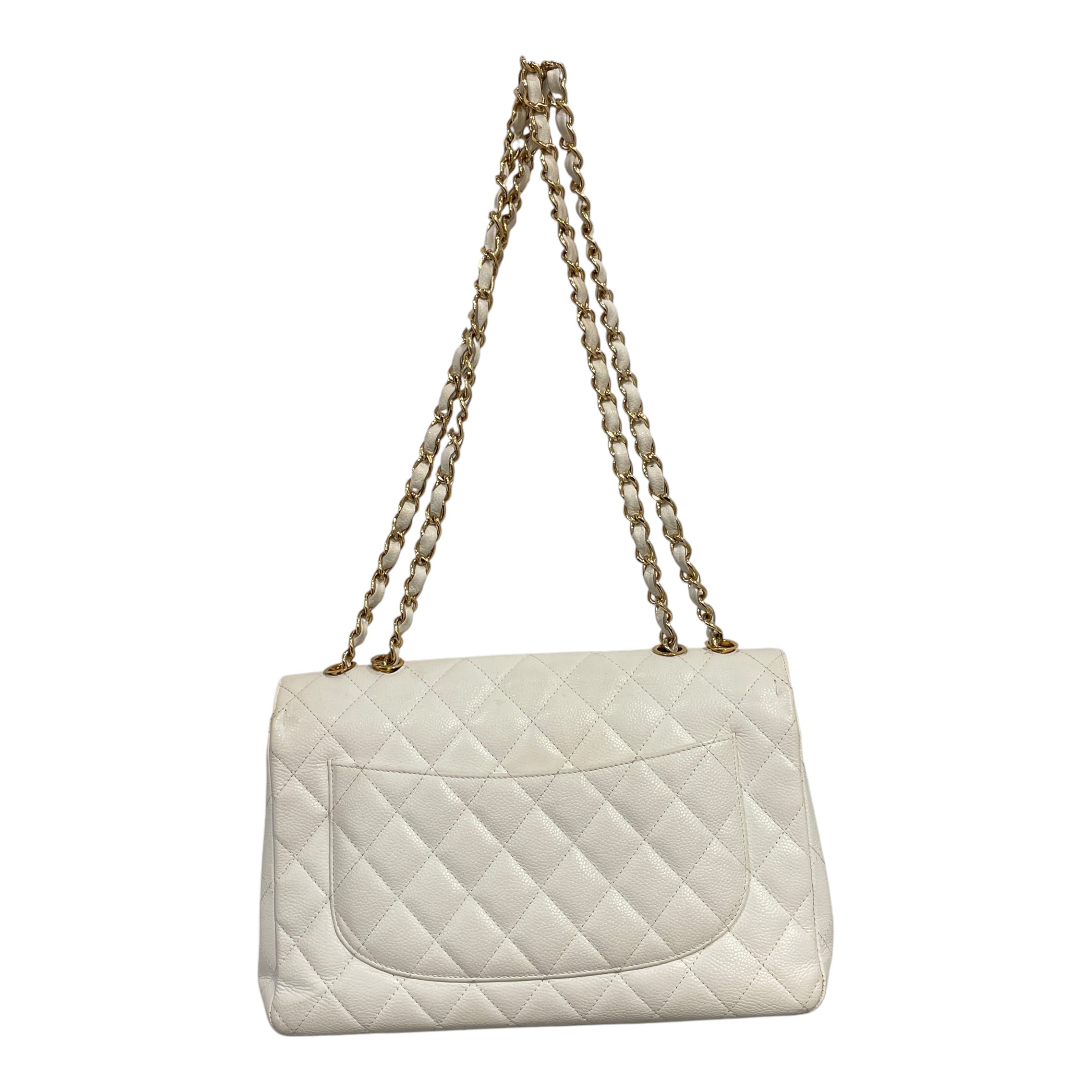 CHANEL/Hand Bag/Leather/WHT/quilted single flap rq76b48 view 2