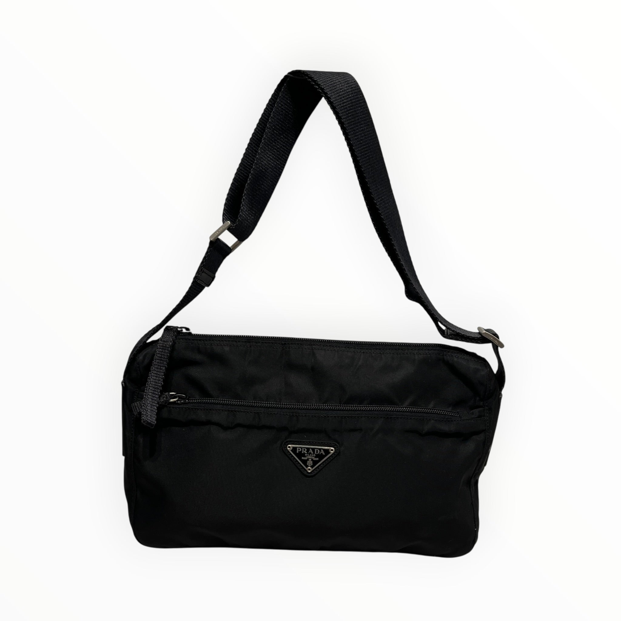 PRADA/Cross Body Bag/Nylon/BLK/tessuto crossbody bag view 1