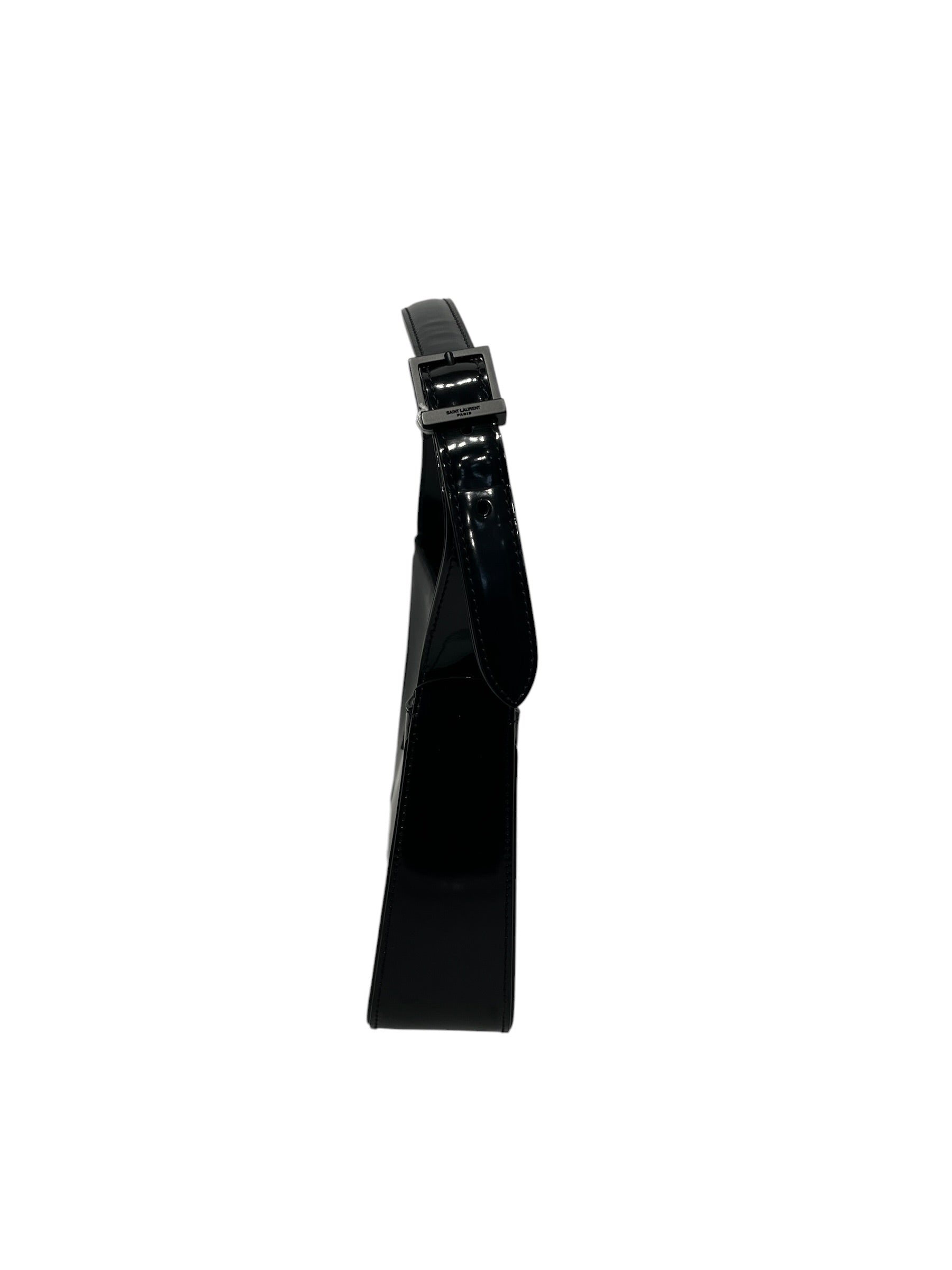 YVES SAINT LAURENT/Hand Bag/Leather/BLK/Monochrome Hobo Bag view 2