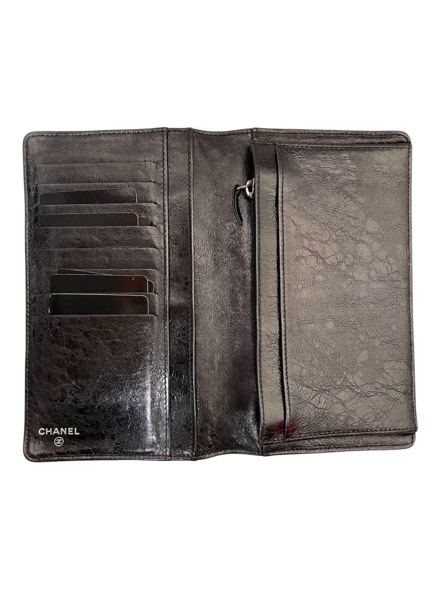 CHANEL/Bifold Wallet/Lambskin/BLK/Quilted Re-issue 2.55 view 3