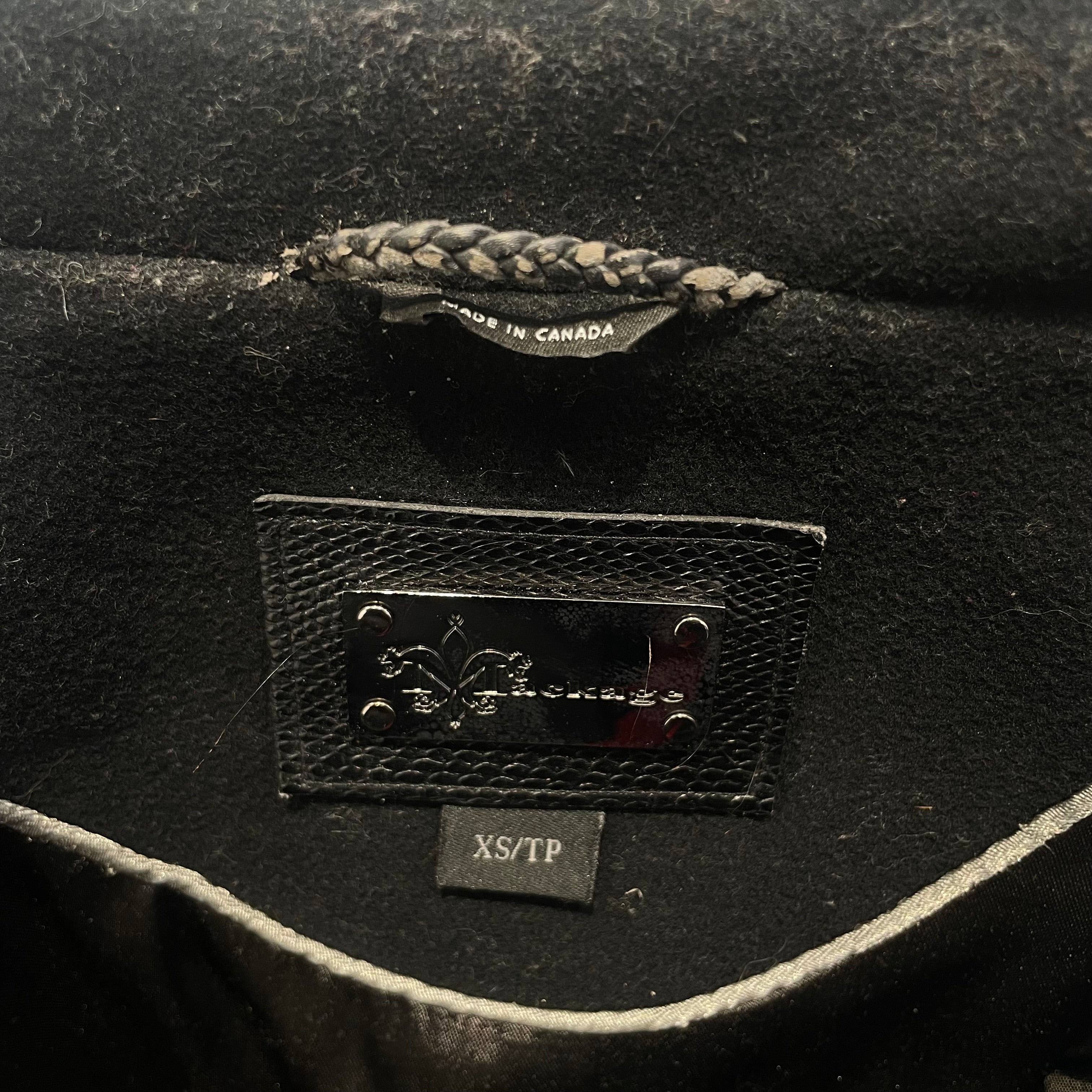 MACKAGE/Trench Coat/XS/Wool/BLK/8 BUTTON/LEATHER POCKET LINING view 4