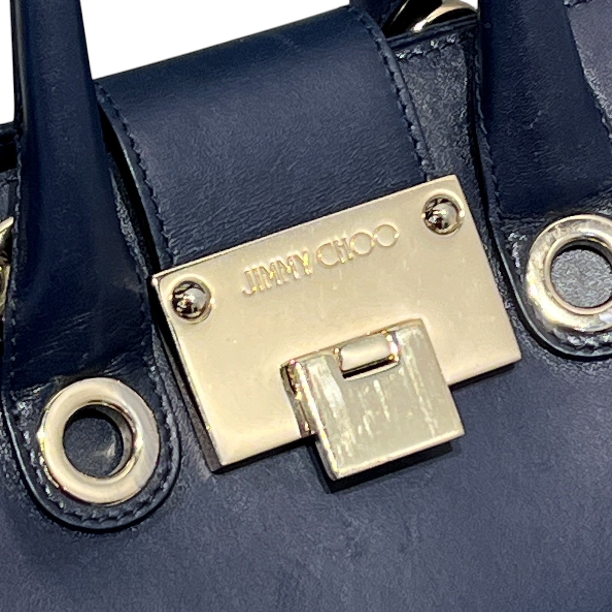 JIMMY CHOO/Cross Body Bag/Leather/BLU/MINI RILEY view 9