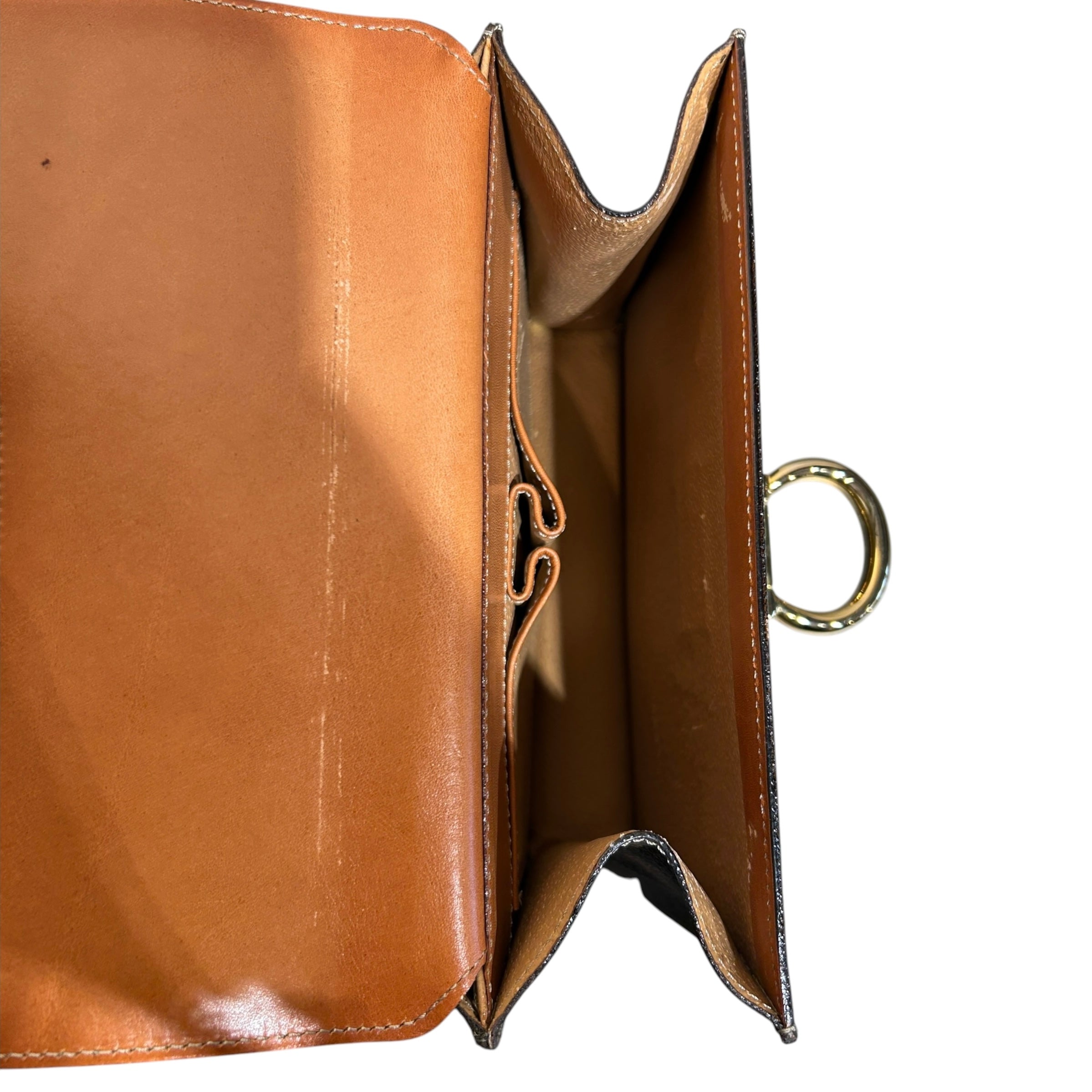 CELINE/Hand Bag/Monogram/Leather/BRW/MACADAM DOUBLE FLAP view 5