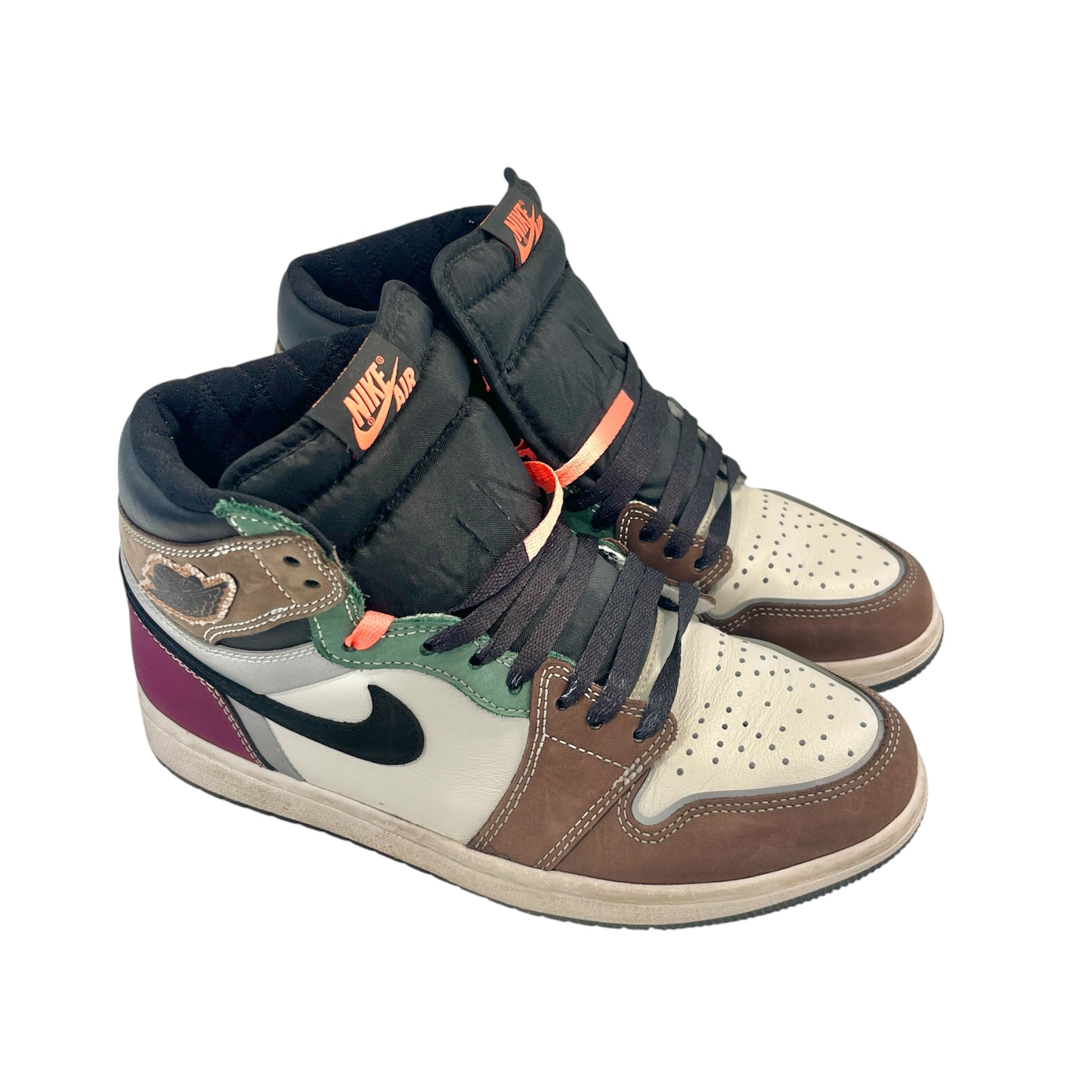 NIKE/Hi-Sneakers/US 8.5/Border/Leather/MLT/Hand Crafted OG view 1
