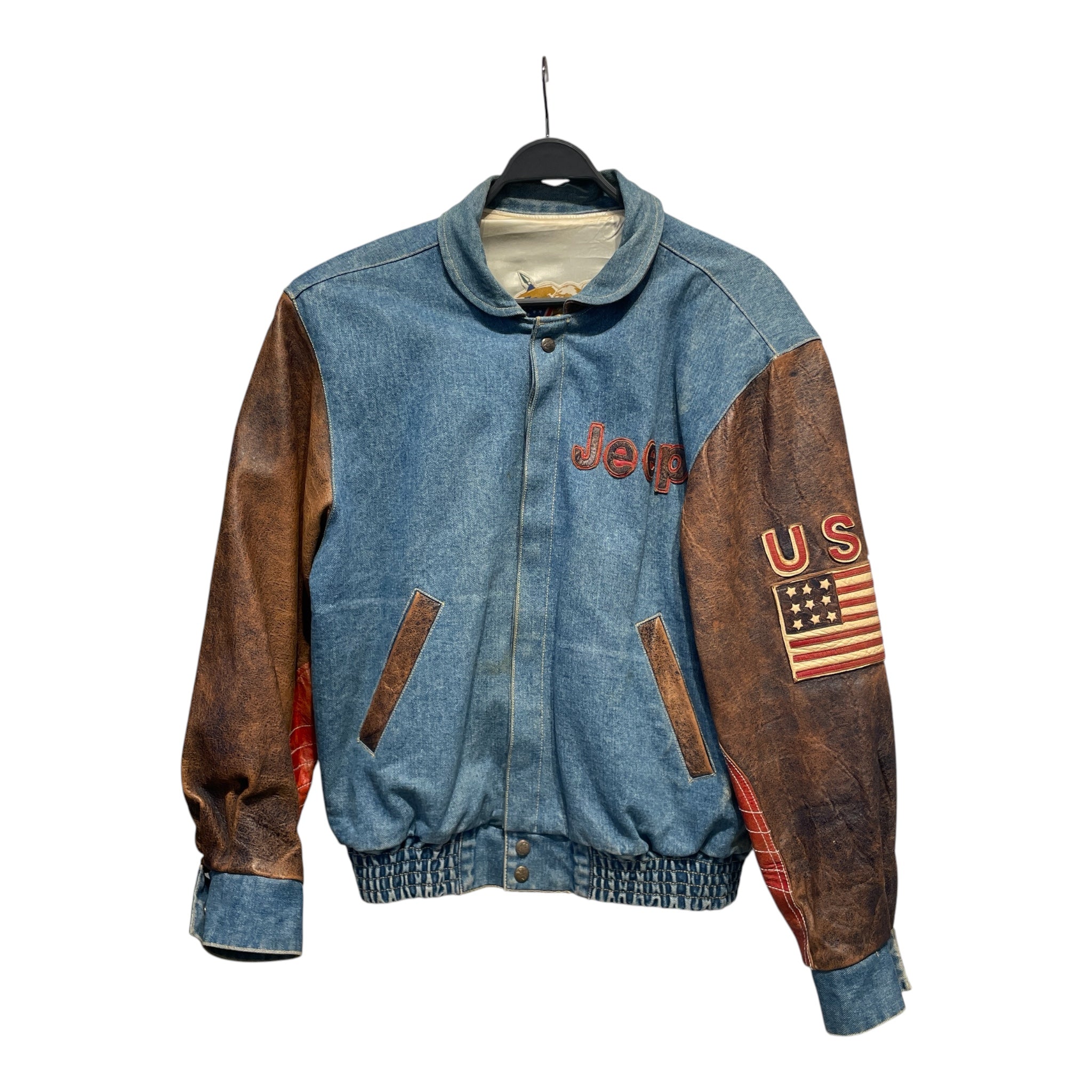 Vintage/Leather Jkt/M/Leather/MLT/Stripe/jeff hamilton JEEP view 1