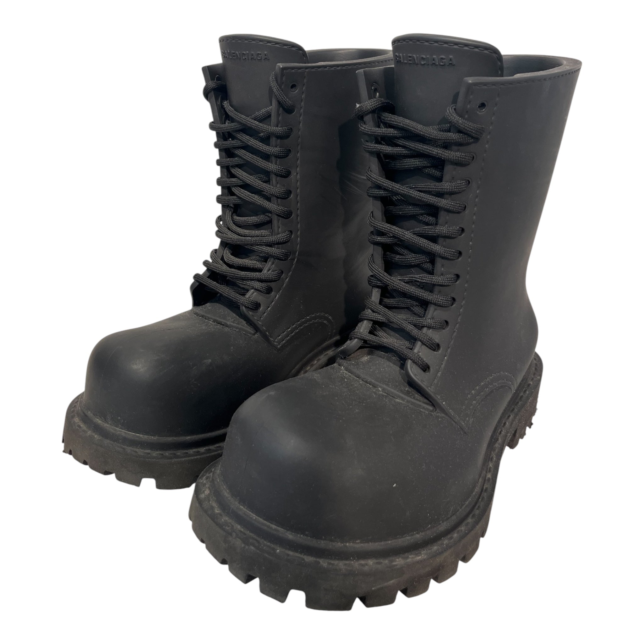 BALENCIAGA/Lace Up Boots/BLK/717807 STEROID BOOT HIGH view 1