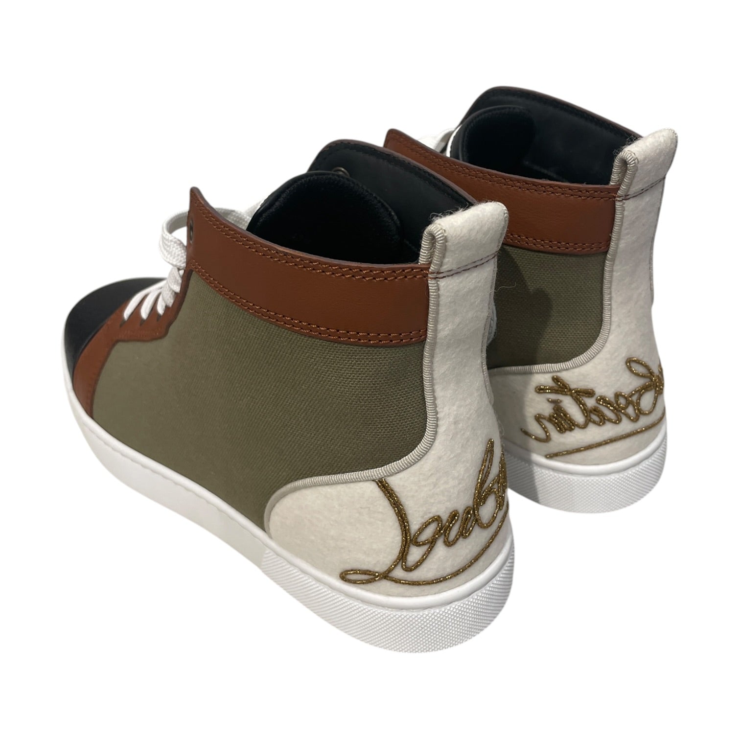 Christian Louboutin/Hi-Sneakers/EU 43.5/Cotton/MLT/METALLIC GOLD view 2