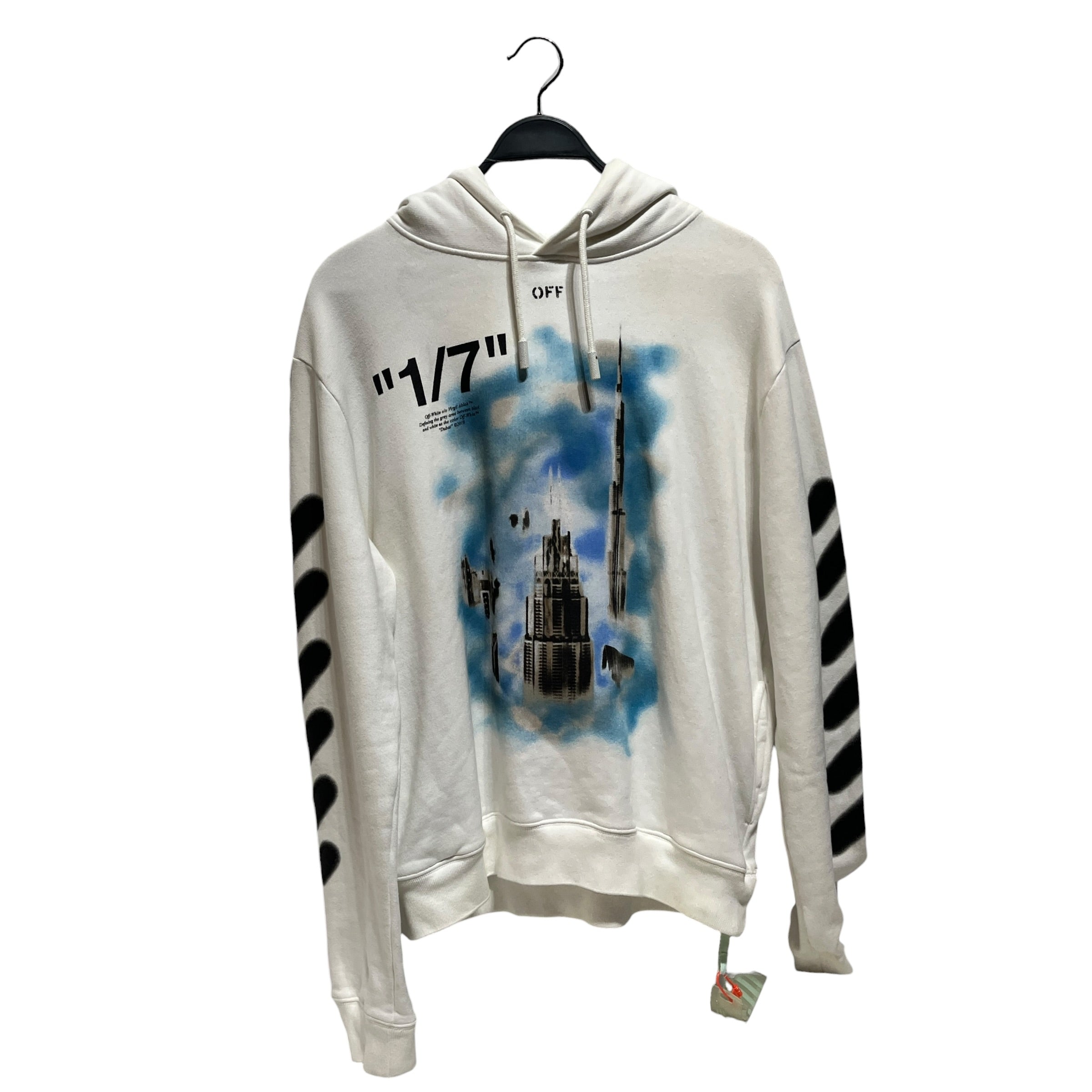OFF-WHITE/Hoodie/L/Graphic/Cotton/WHT/DUBAI EXCLUSIVE view 1