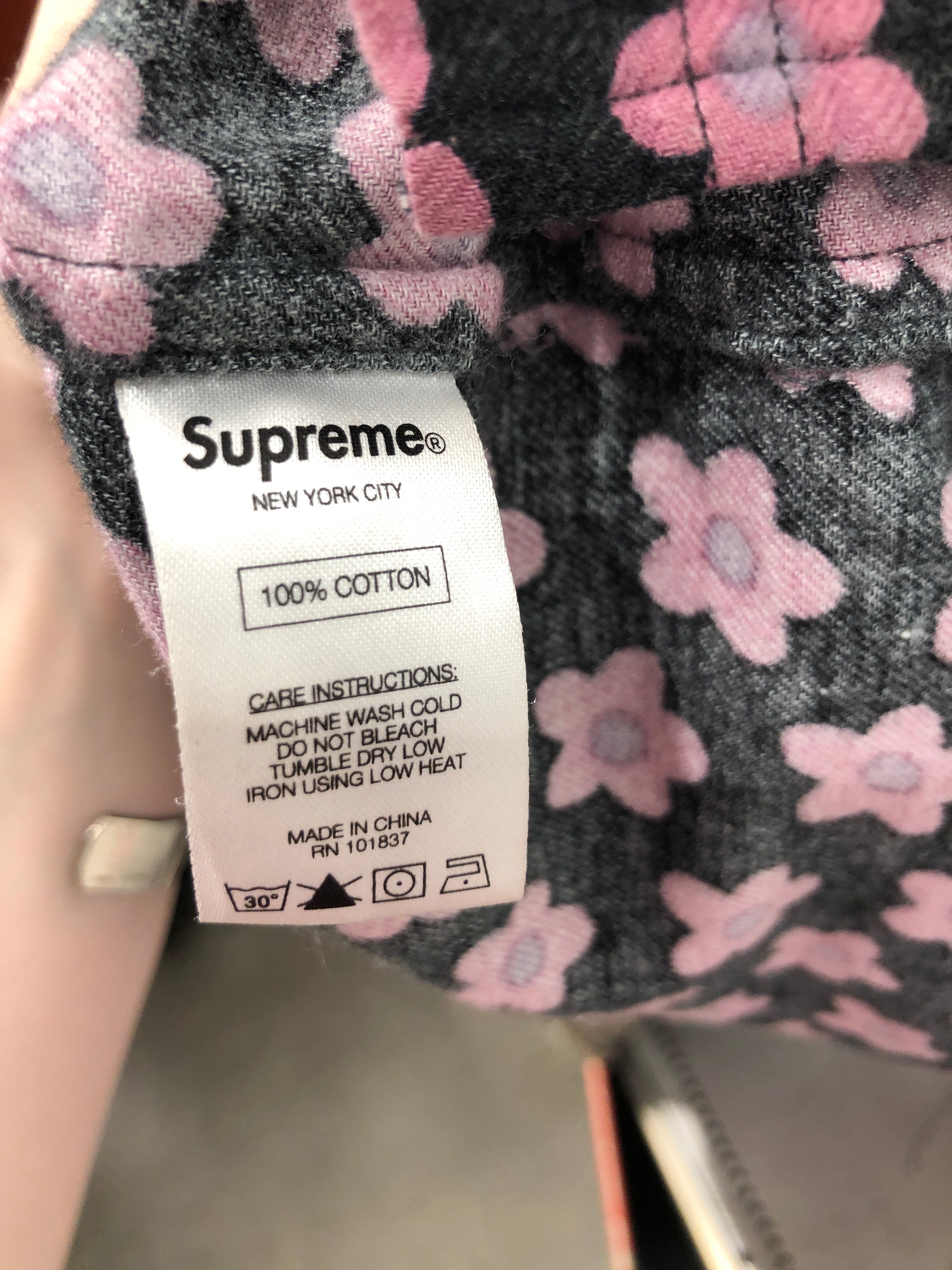 Supreme/Hoodie/M/Floral Pattern/Cotton/PNK/ view 4