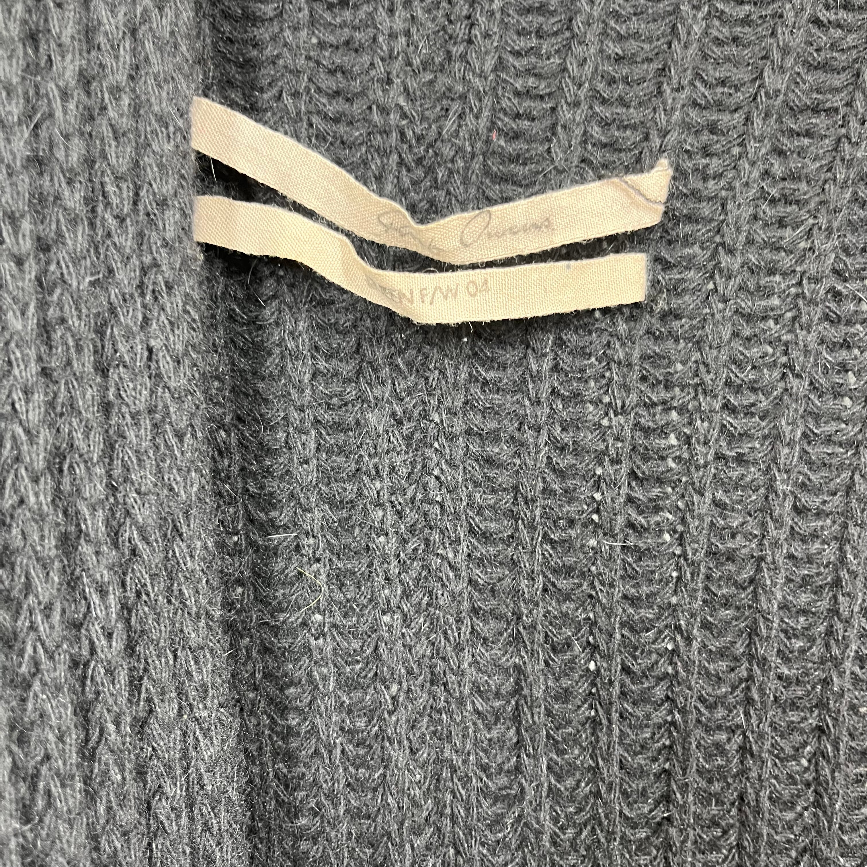Rick Owens/Heavy Sweater/42/Wool/BLK/Queen FW04 Long Sweater view 3