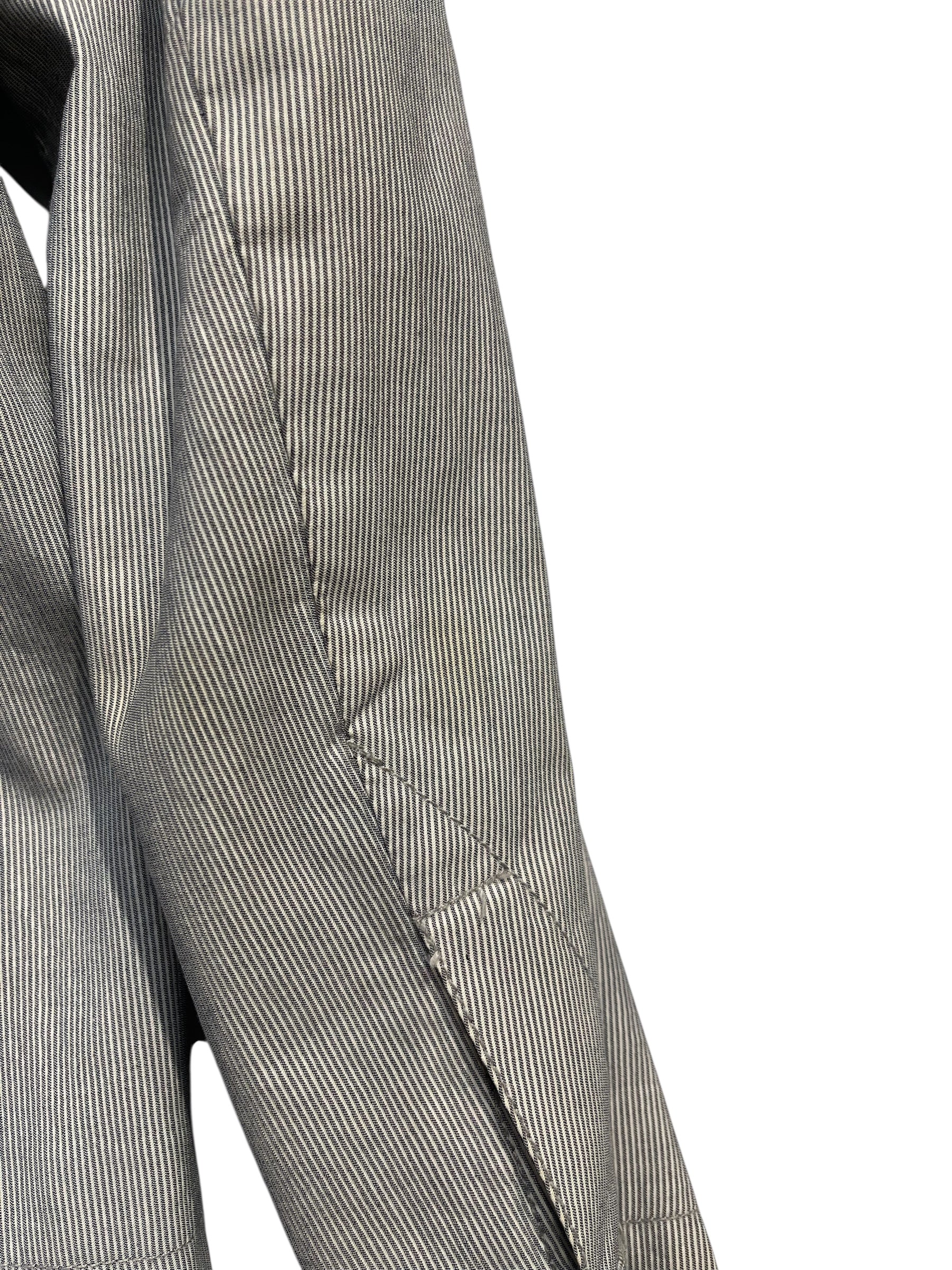 JOHN VARVATOS USA/Jacket/M/Cotton/GRY/Stripe/DOUBLE BREASTED-NAPOLEAN view 3