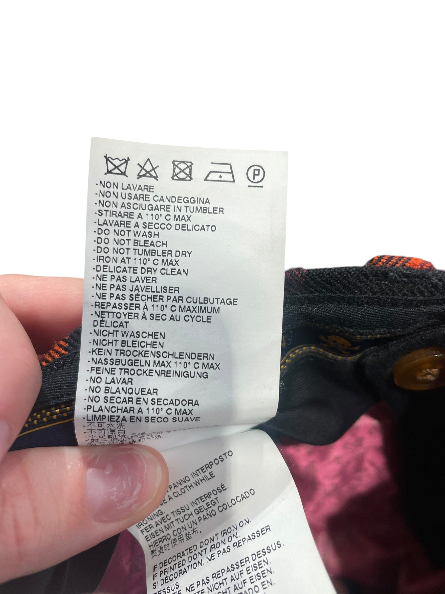 ANGLOMANIA/Pants/46/Wool/ORN/Plaid/orange black purple plaid pant view 4