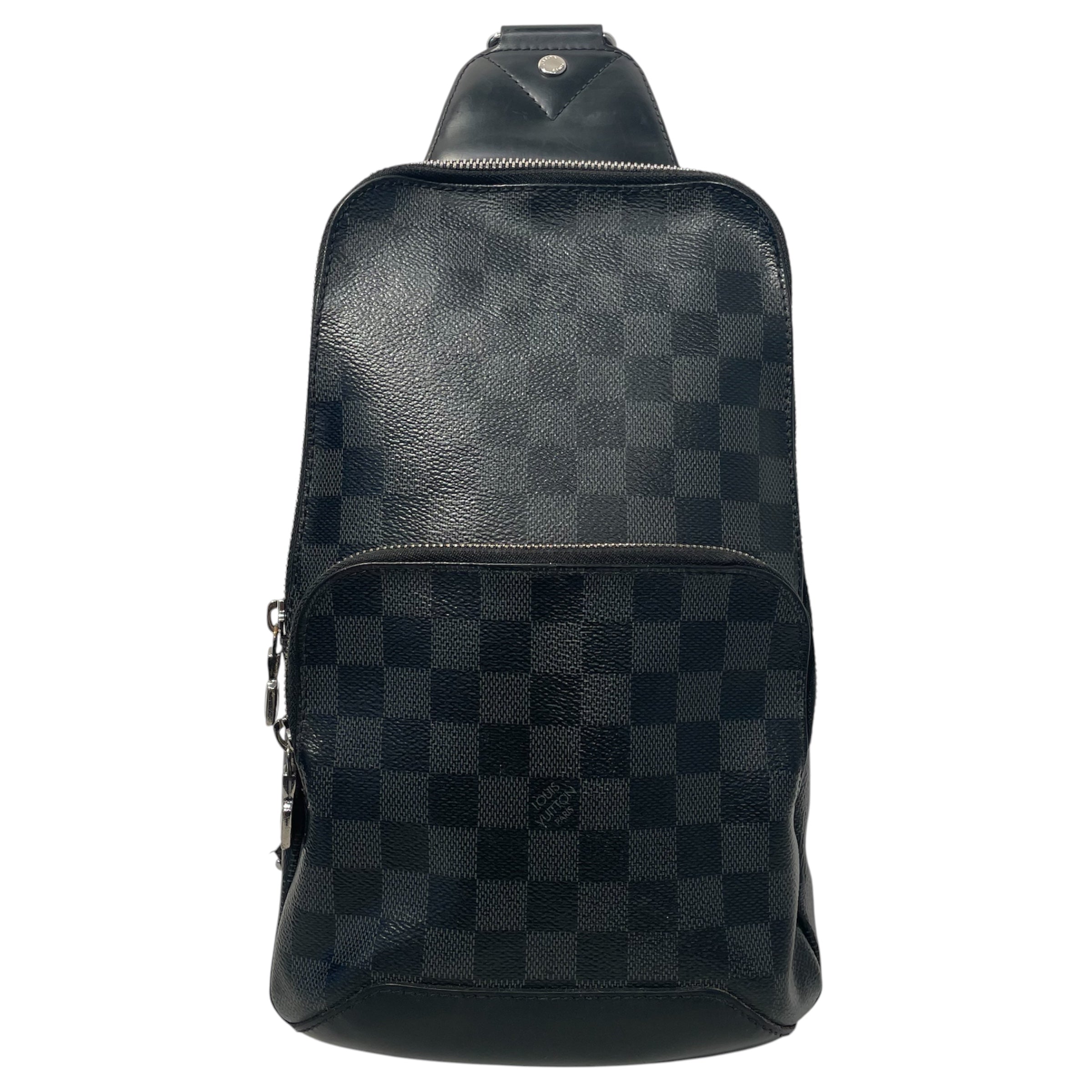 LOUIS VUITTON/Backpack/Gingham Check/Leather/BLK/damier avenue view 1