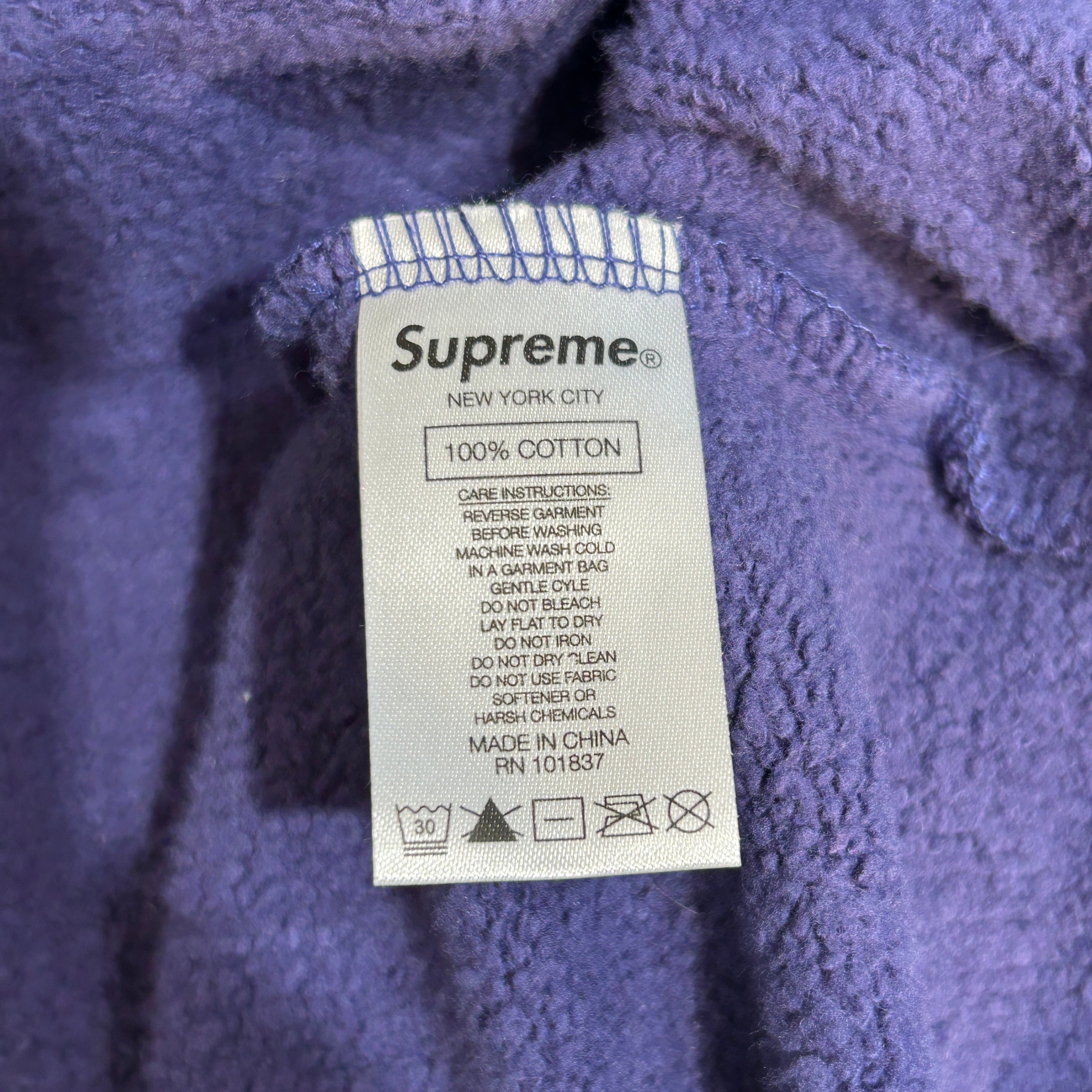 Supreme/Ed Hardy/Zip Up Hoodie/L/Graphic/Cotton/BLU/rhinestone view 4