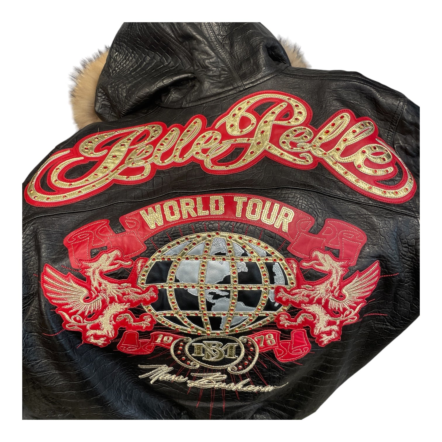 Pelle Pelle/Leather Jkt/XXL/Leather/BLK/Animal Pattern/WORLD TOUR HOODED view 3
