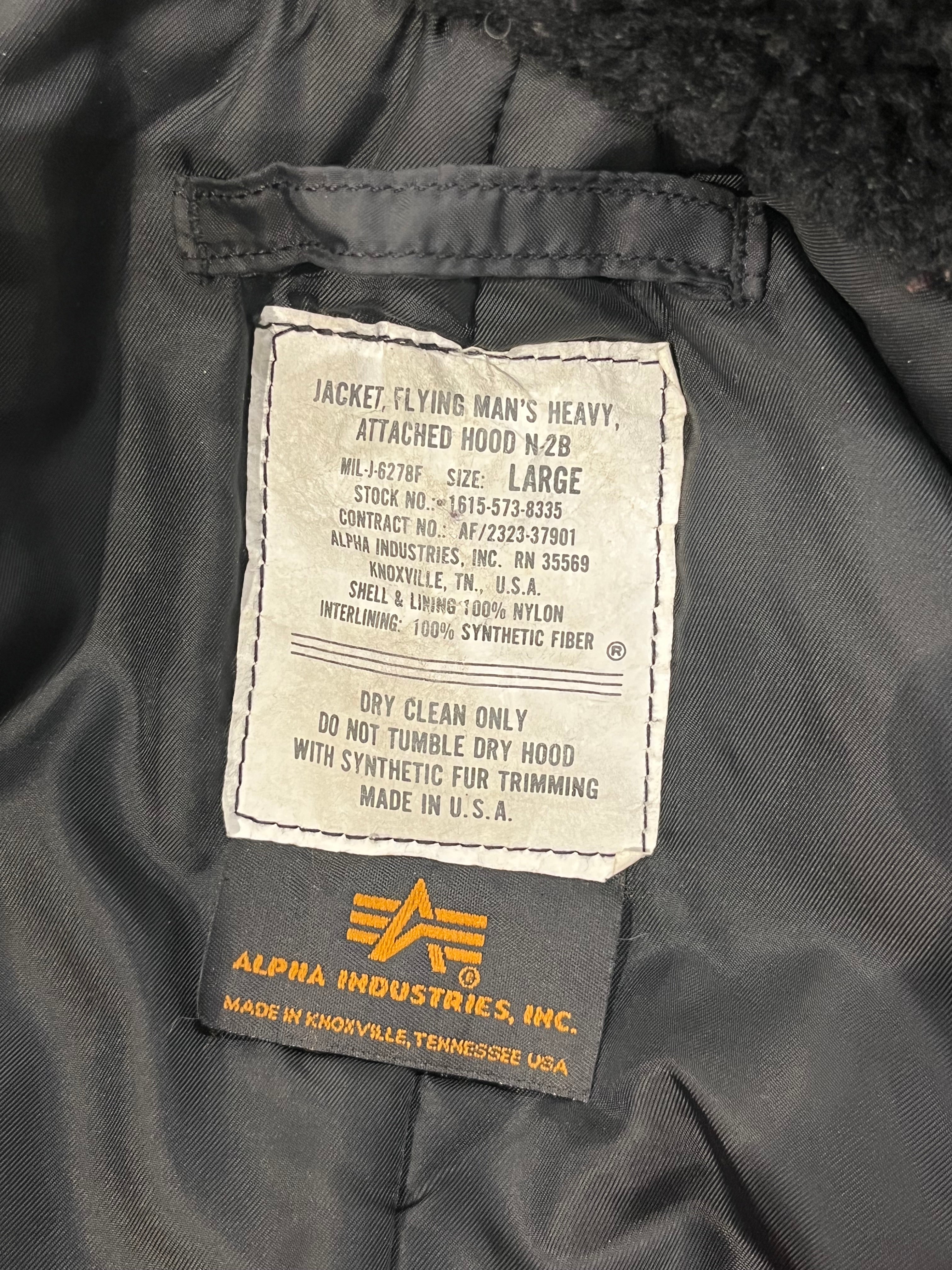 ALPHA INDUSTRIES/Puffer Jkt/L/Nylon/BLK/N-2B MIDNIGHT view 3