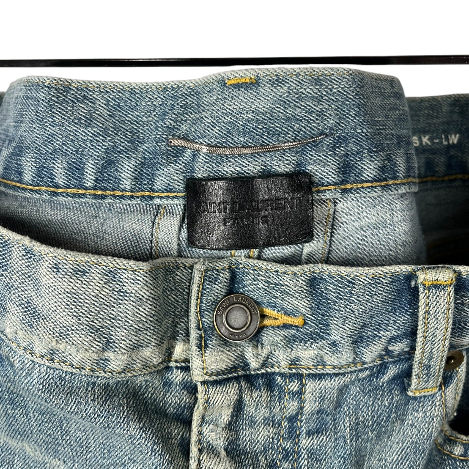 SAINT LAURENT/Skinny Pants/33/Denim/BLU/D02 CRASH view 3