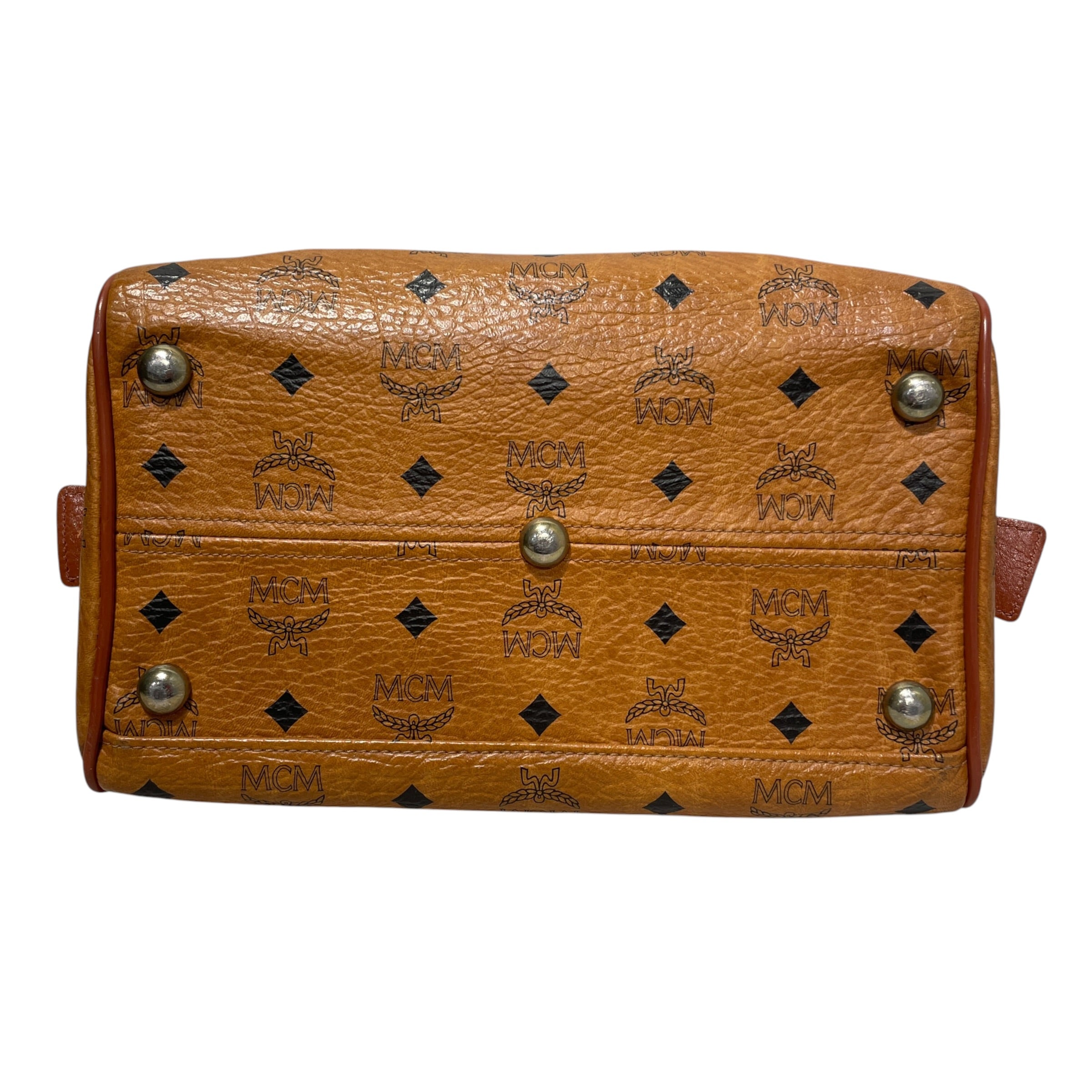 MCM/Hand Bag/Monogram/Leather/BRW/Cognac Visetos Boston Bag view 3