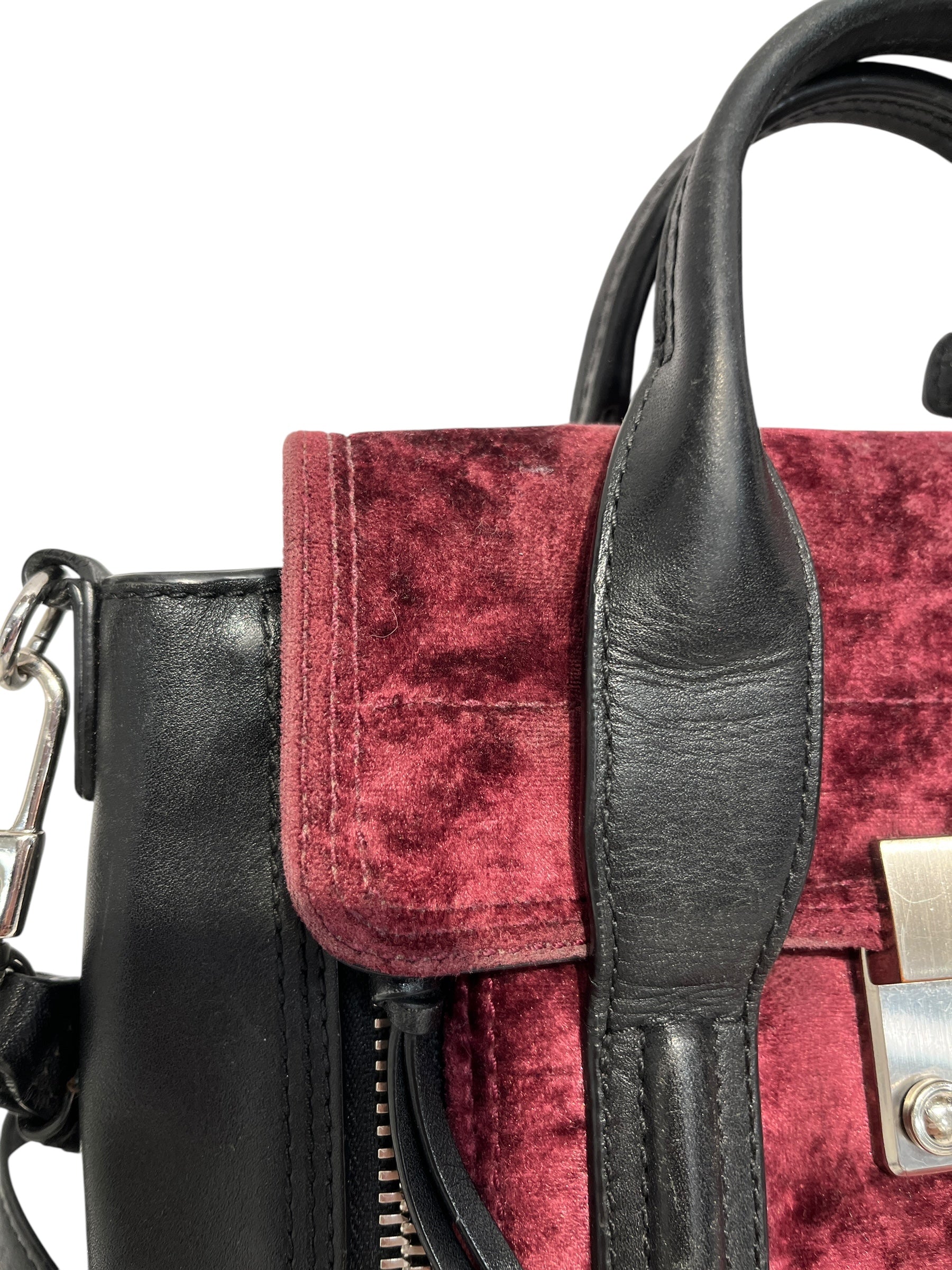 3.1 phillip lim/Cross Body Bag/Border/Leather/BLK/BRUGUNDY MDDLE VELOUR view 7