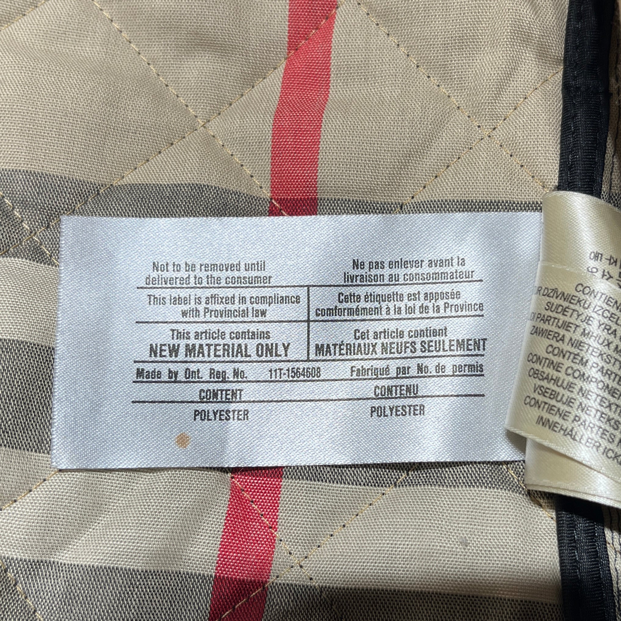 BURBERRY BRIT/Quilted Jkt/L/Nylon/BLK/Single Breasted/burberry check interior view 6