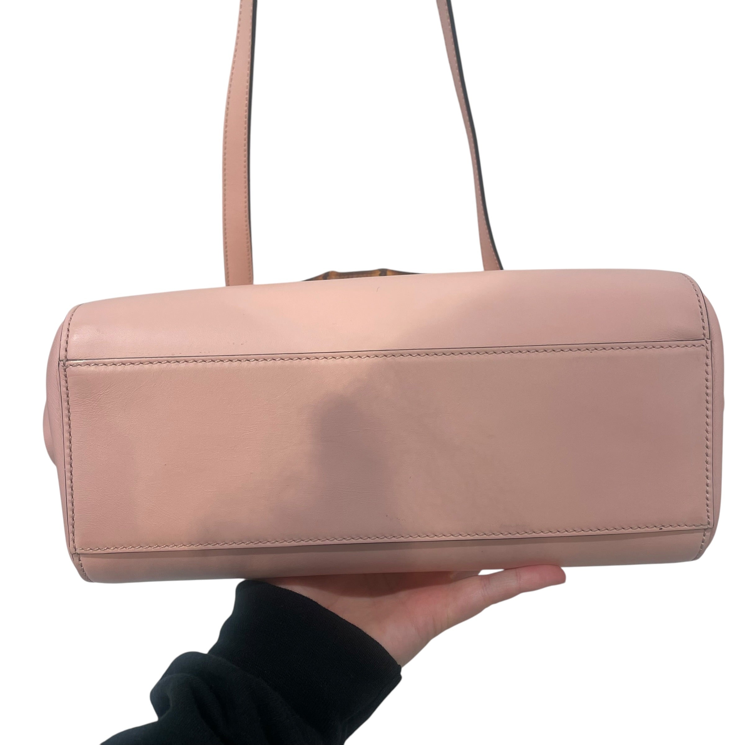 GUCCI/Hand Bag/Leather/PNK/faux pearl nymphaea crossbody view 3