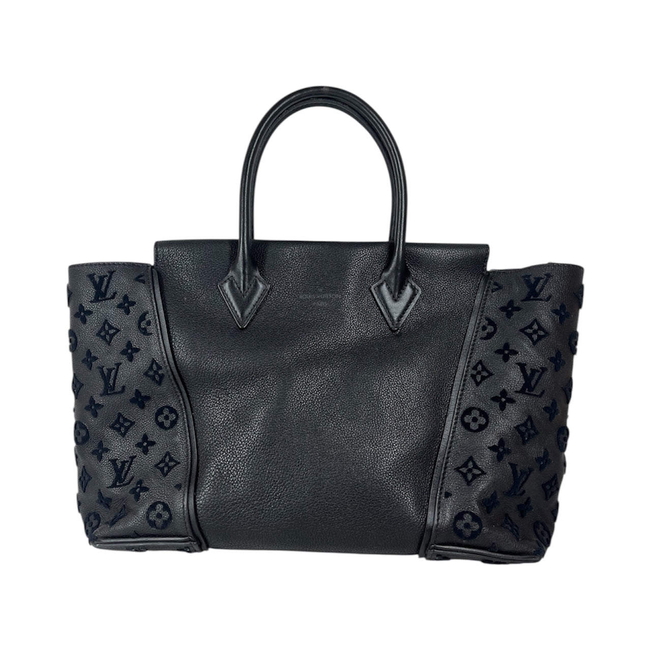 LOUIS VUITTON/Tote Bag/Monogram/Leather/BLK/PM IN BLACK VEAU CACHEMIRE view 1