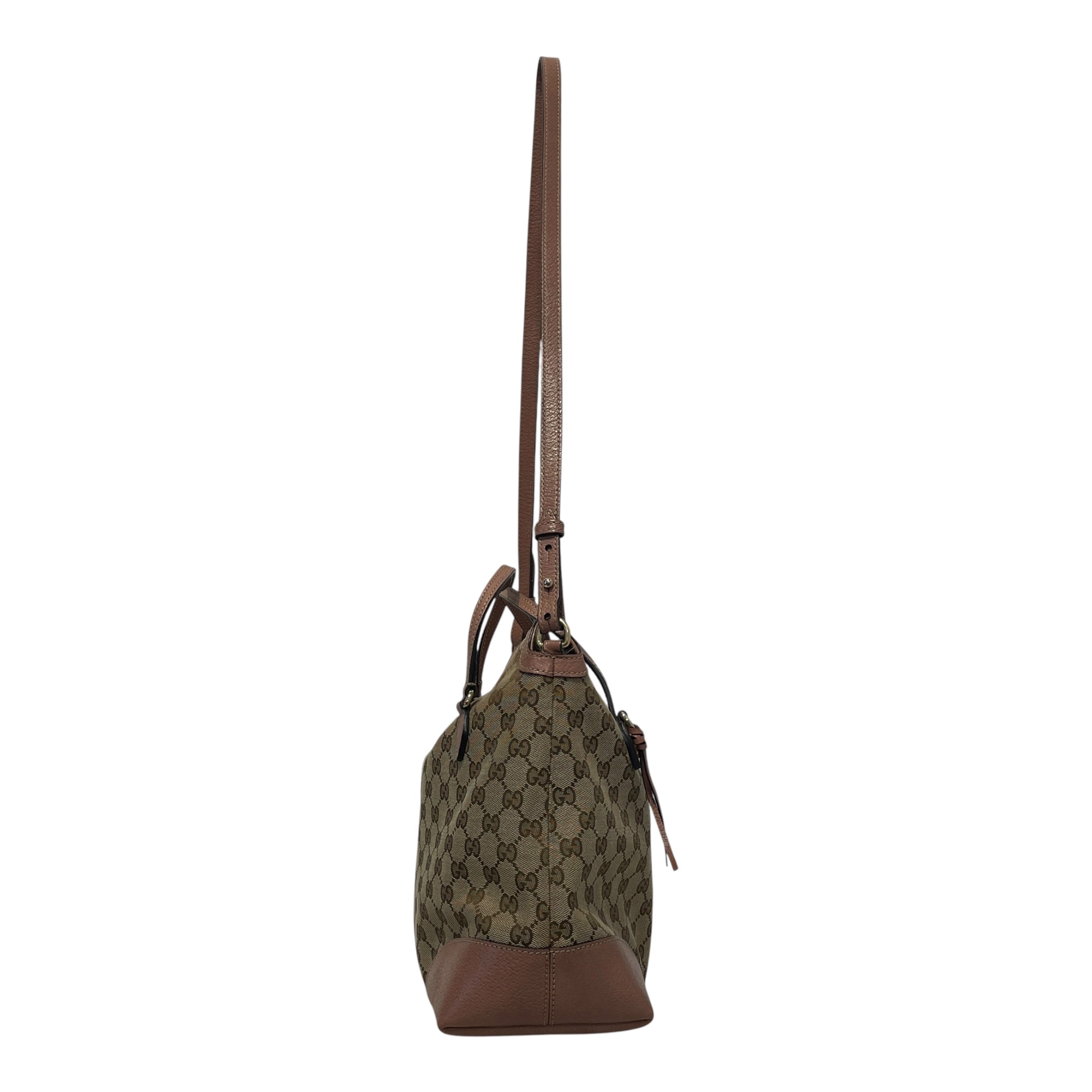 GUCCI/Hand Bag/Monogram/Leather/BEG/GG Canvas Bree Medium Tote view 3