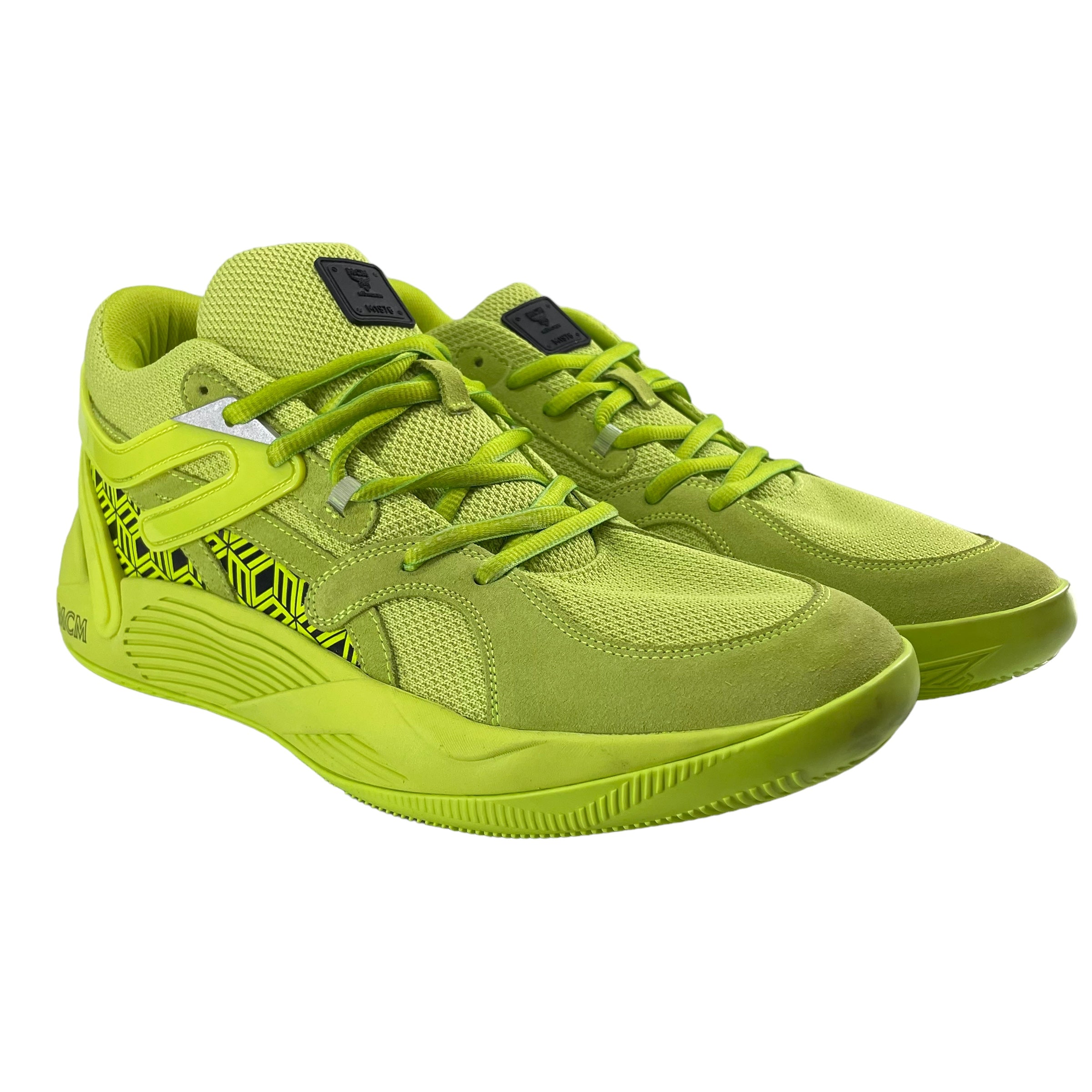 MCM/PUMA/Low-Sneakers/US 12/Polyester/GRN/NEON RUNNER / TRC BLAZE COURT view 1