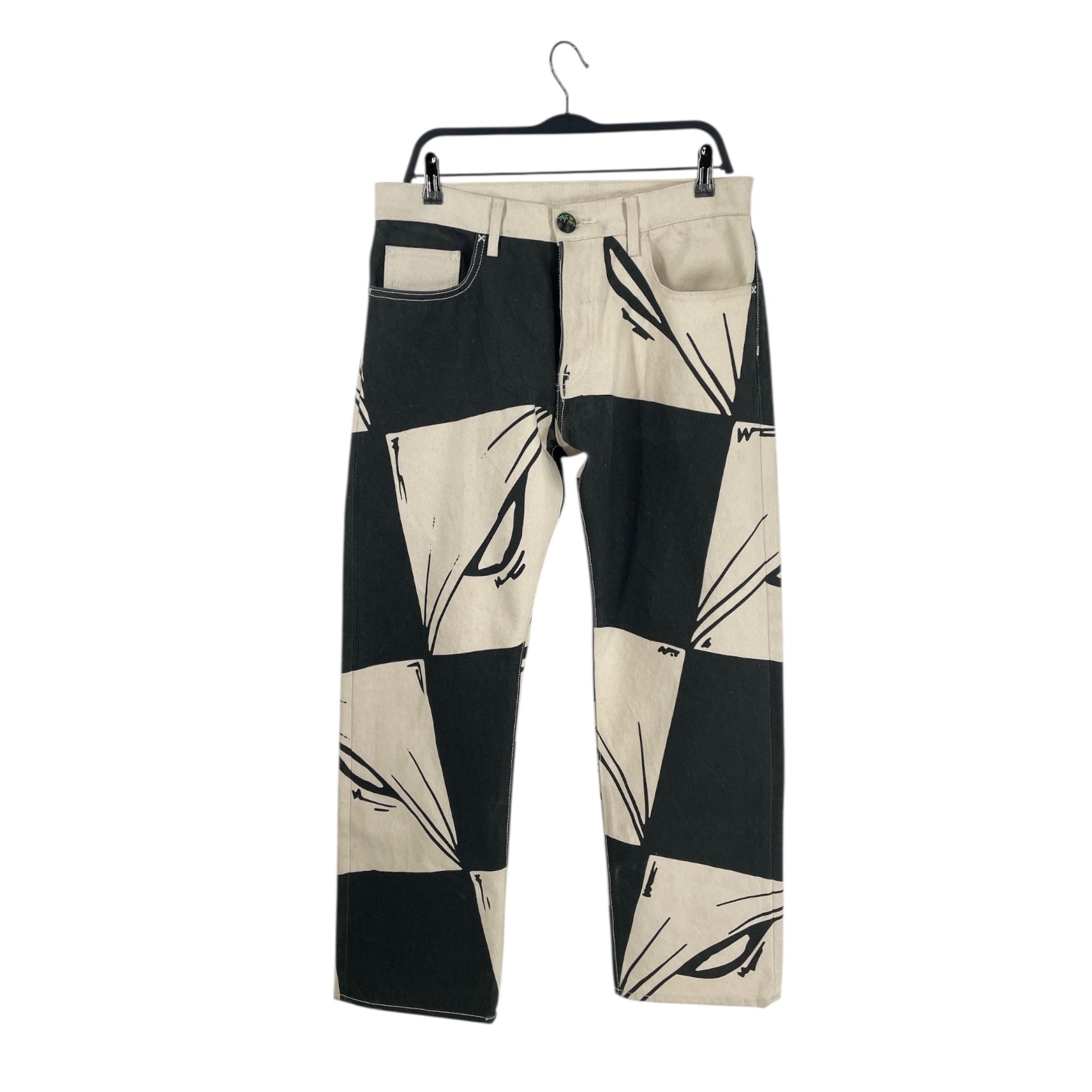 MATTY BOY /Straight Pants/32/Cotton/WHT/All Over Print/MATTY BOY 99 EYES DENIM view 1