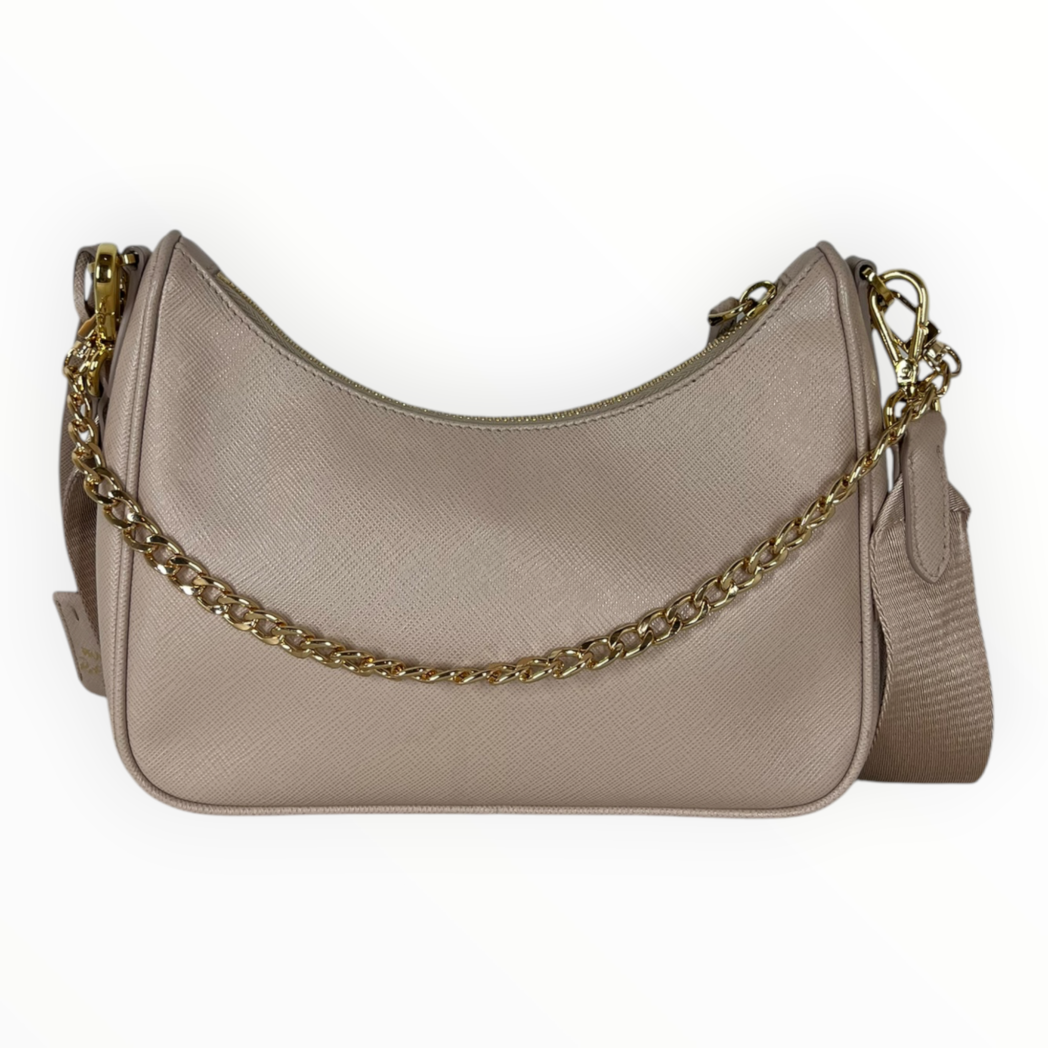 PRADA/Cross Body Bag/Leather/BEG/2005 Re-Edition Saffiano view 2