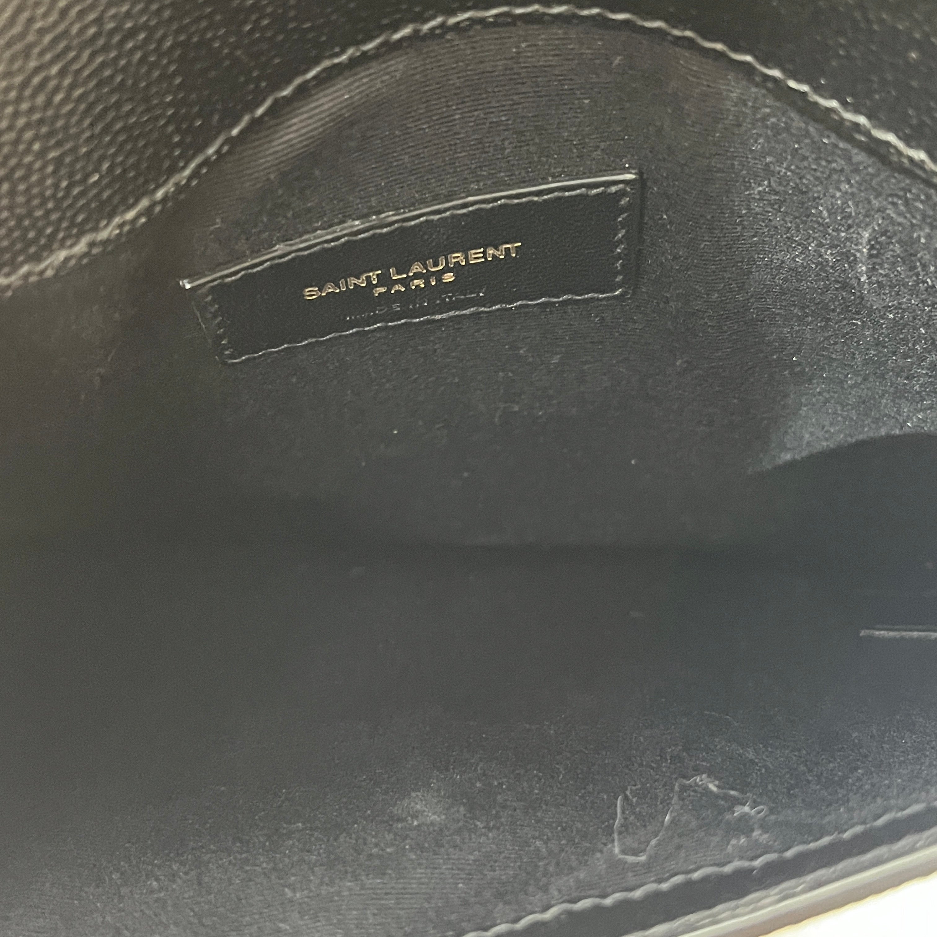SAINT LAURENT/Clutch Bag/Leather/BLK/CAVIER UPTOWN CLUTCH view 3