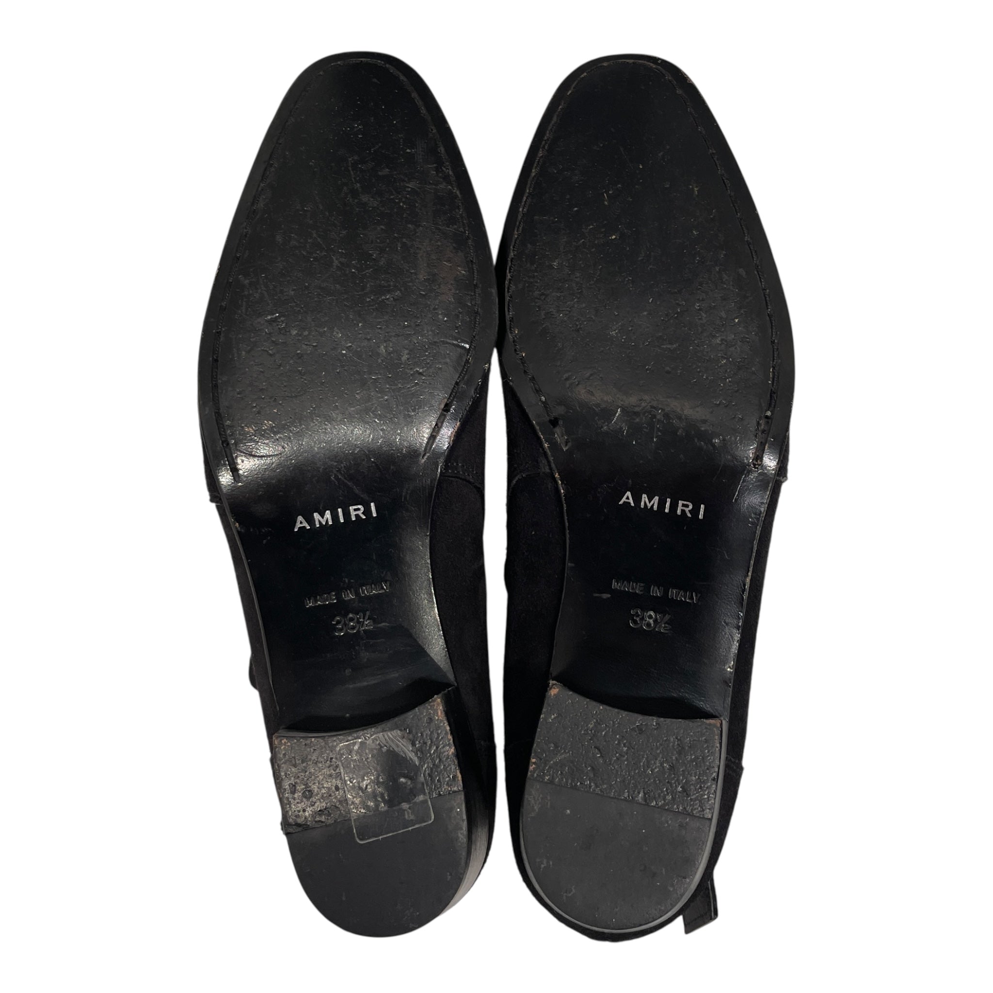 AMIRI/Biker Boots/EU 38.5/Suede/BLK/DOUBLE BUCKLE WYATT STYLE BOOT view 4