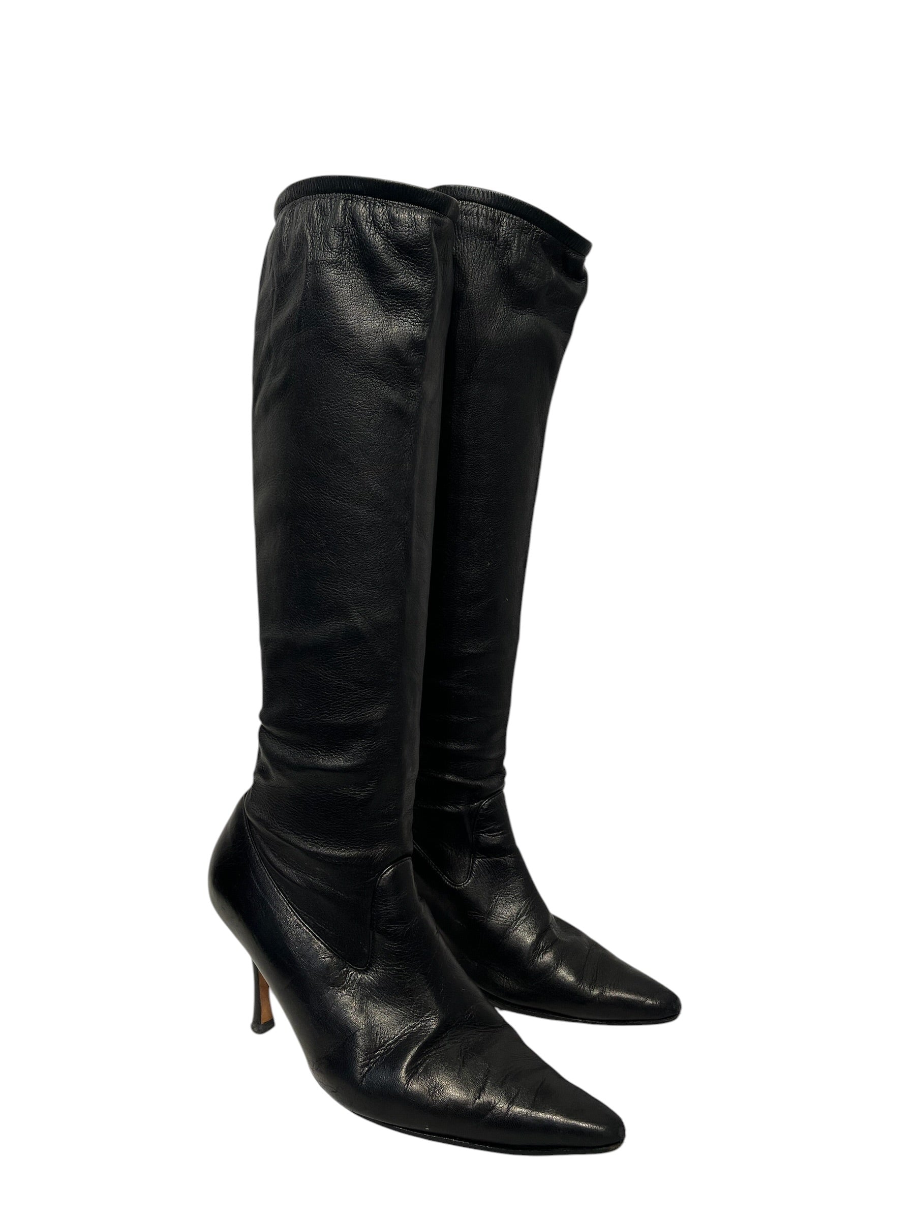 MANOLO BLAHNIK/Boots/EU 39/Leather/BLK/ view 1