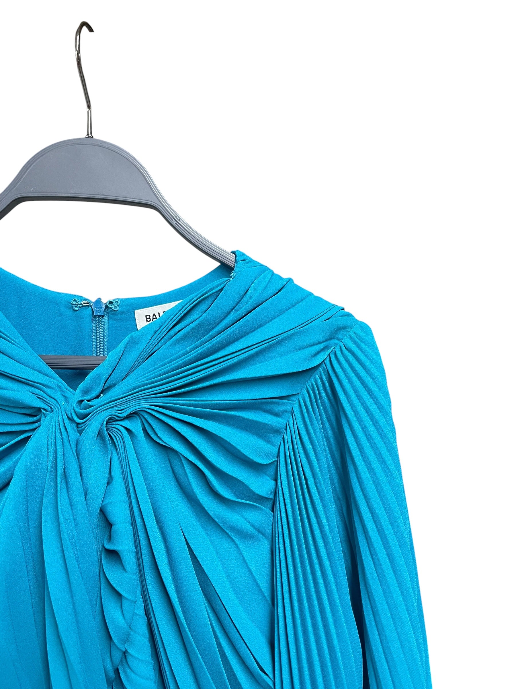 BALENCIAGA/LS Dress/38/BLU/YE 24 PLEATED DRESS view 3