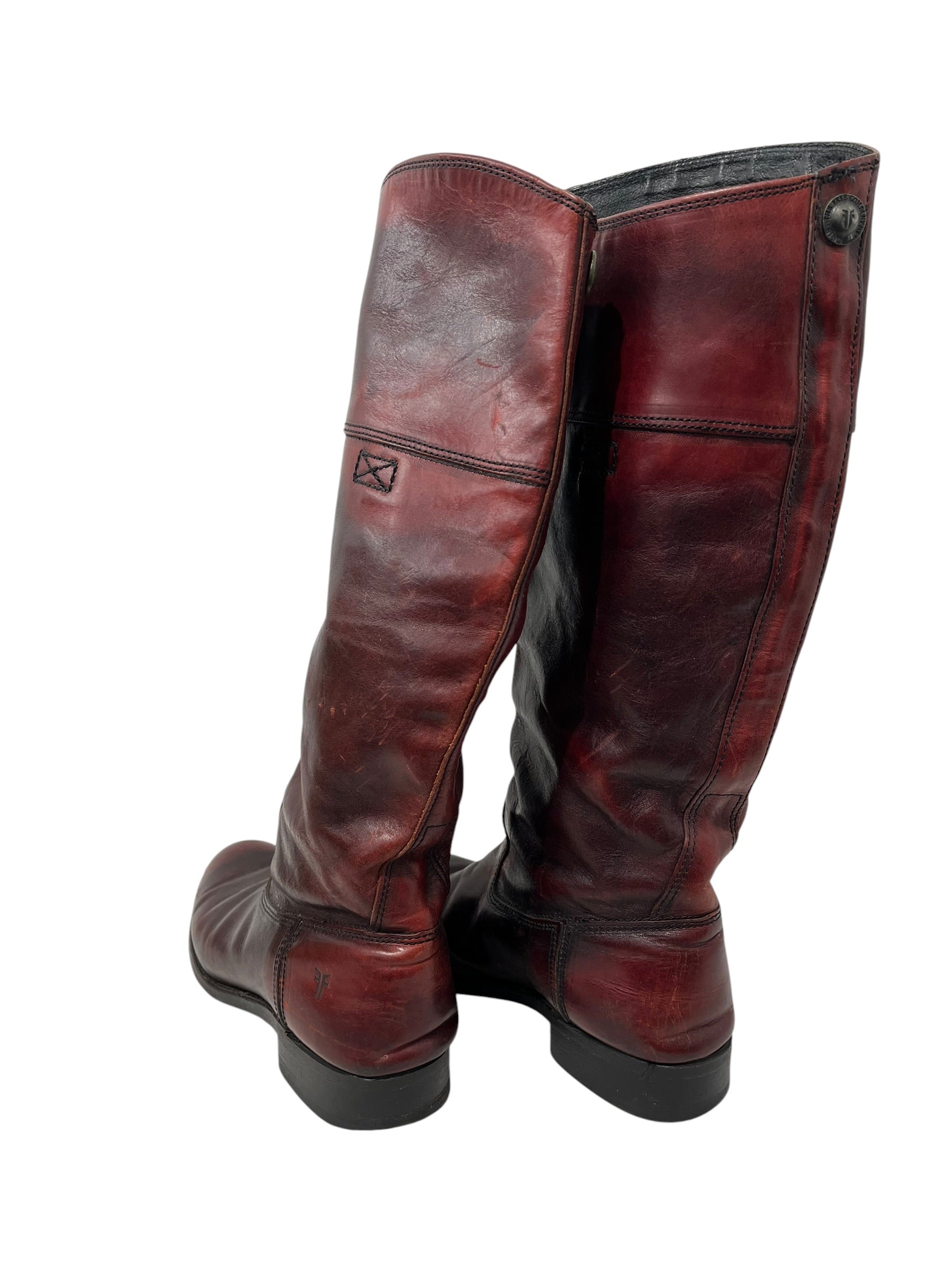 FRYE/Long Boots/US 10/Leather/BRD/RDING BOOT/ WASHED OUT RED view 2