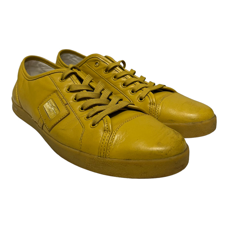 DOLCE&GABBANA/Low-Sneakers/US 9/Leather/YEL/Mustard Yellow Leather