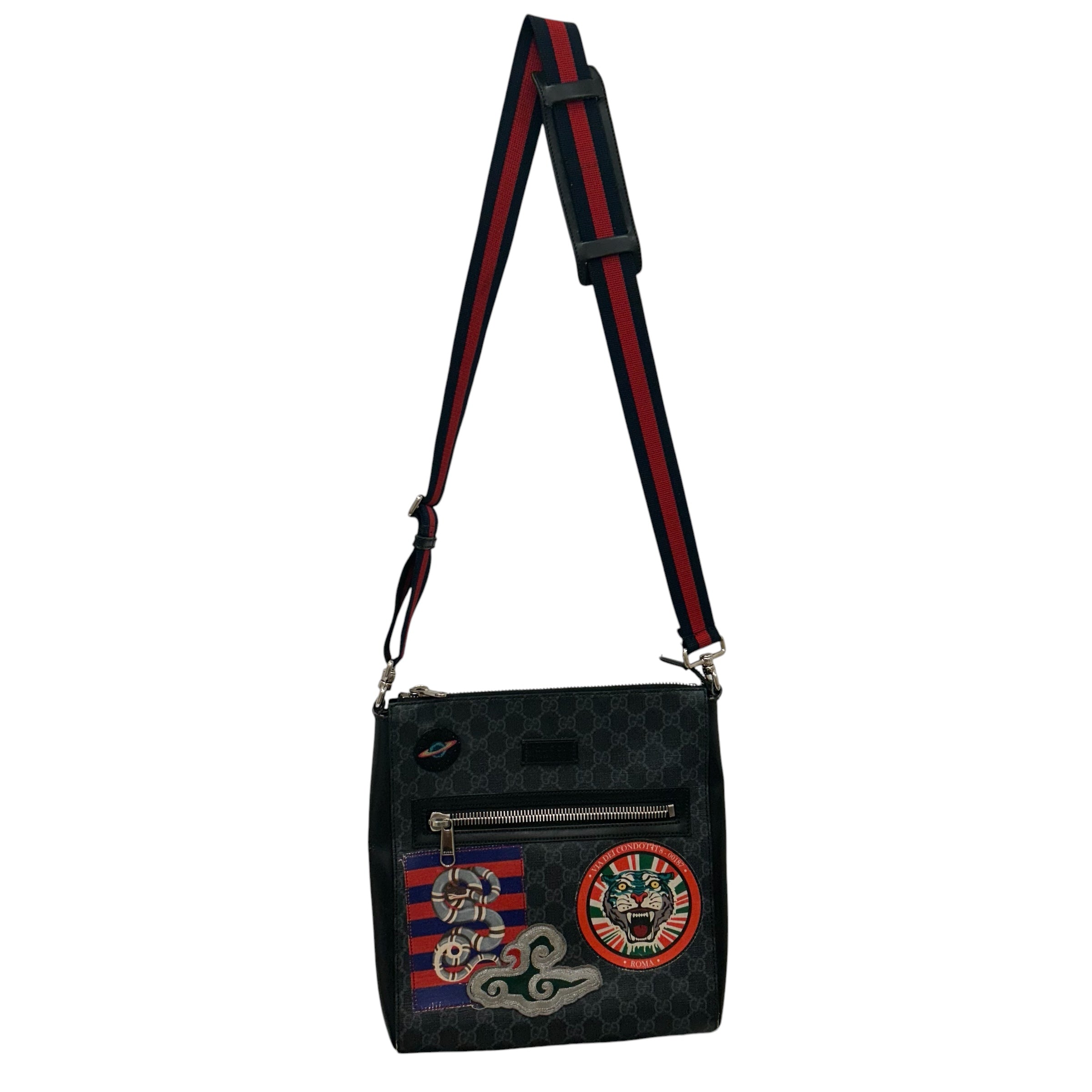 GUCCI/Cross Body Bag/Monogram/GRY/night courrier gg mono view 1