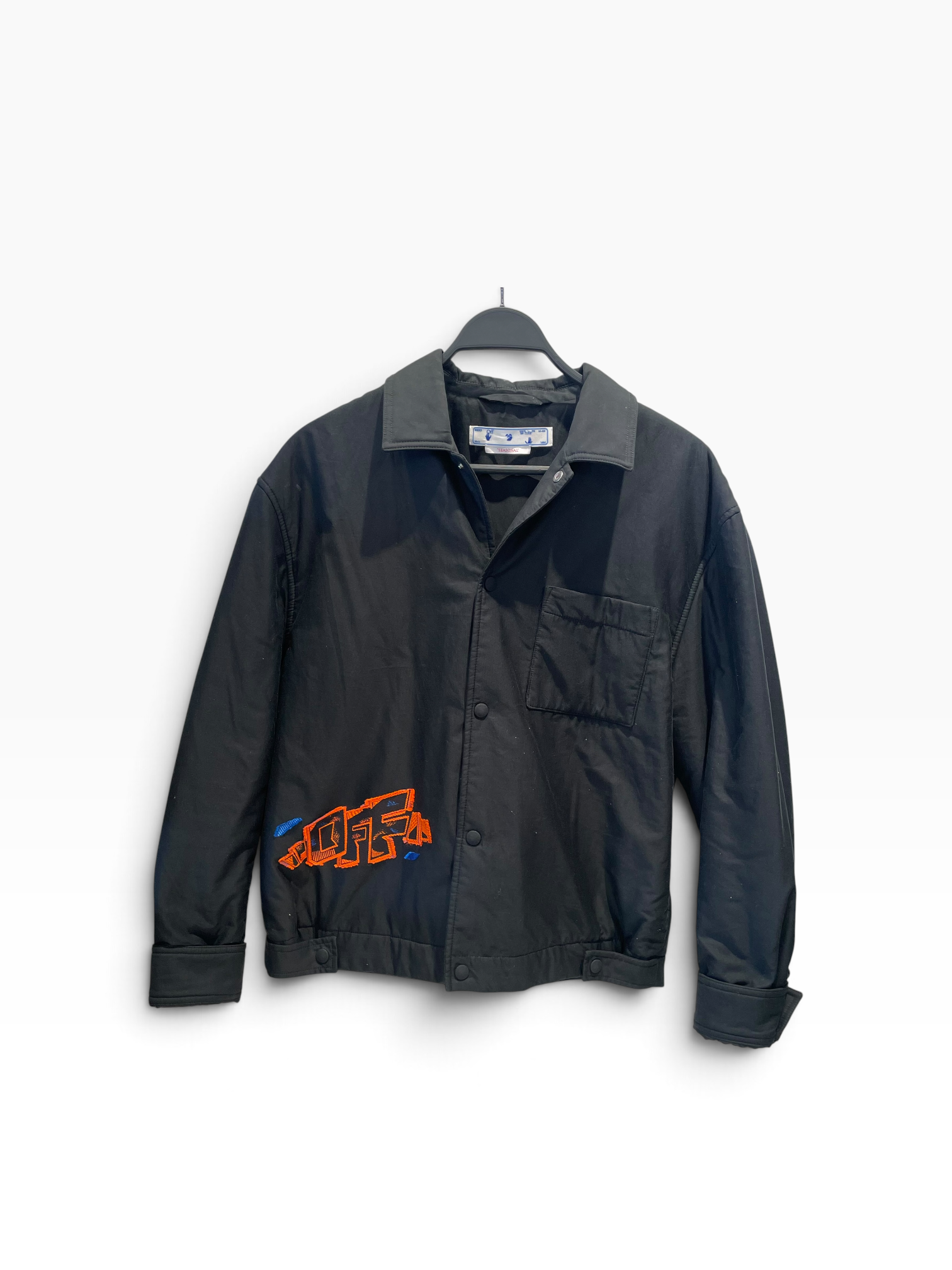 OFF-WHITE/Flight Jkt/S/Cotton/BLK/GRAFFITI JACKET view 1