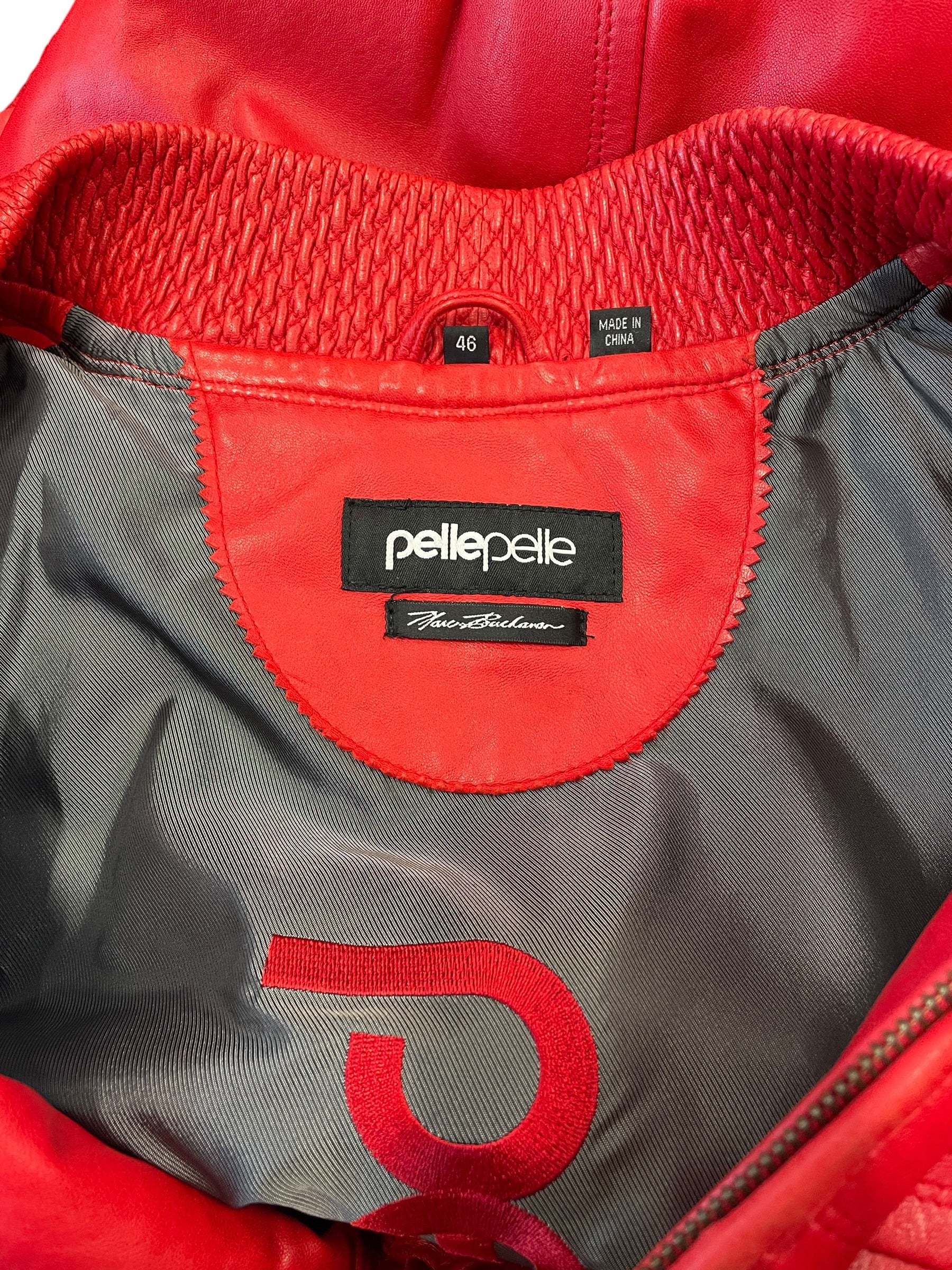 Pelle Pelle/Jacket/46/Leather/RED/WEAVED BOTTOMS view 2
