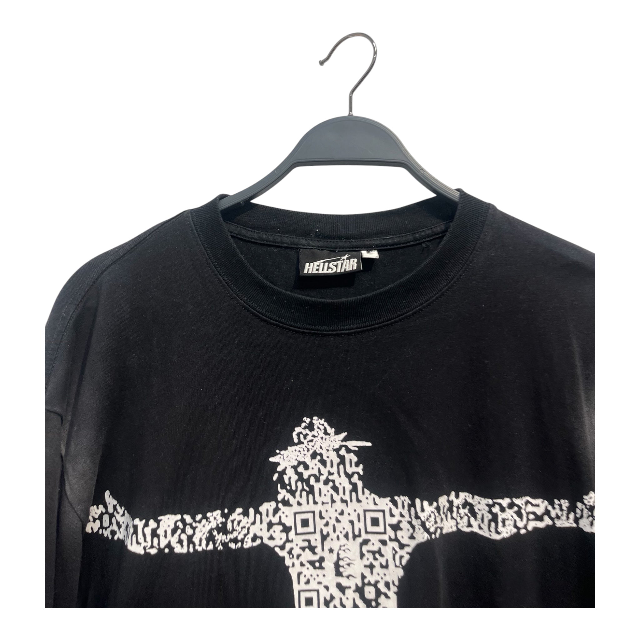 HELLSTAR/LS T-Shirt/M/Cotton/BLK/qr code Jesus view 3
